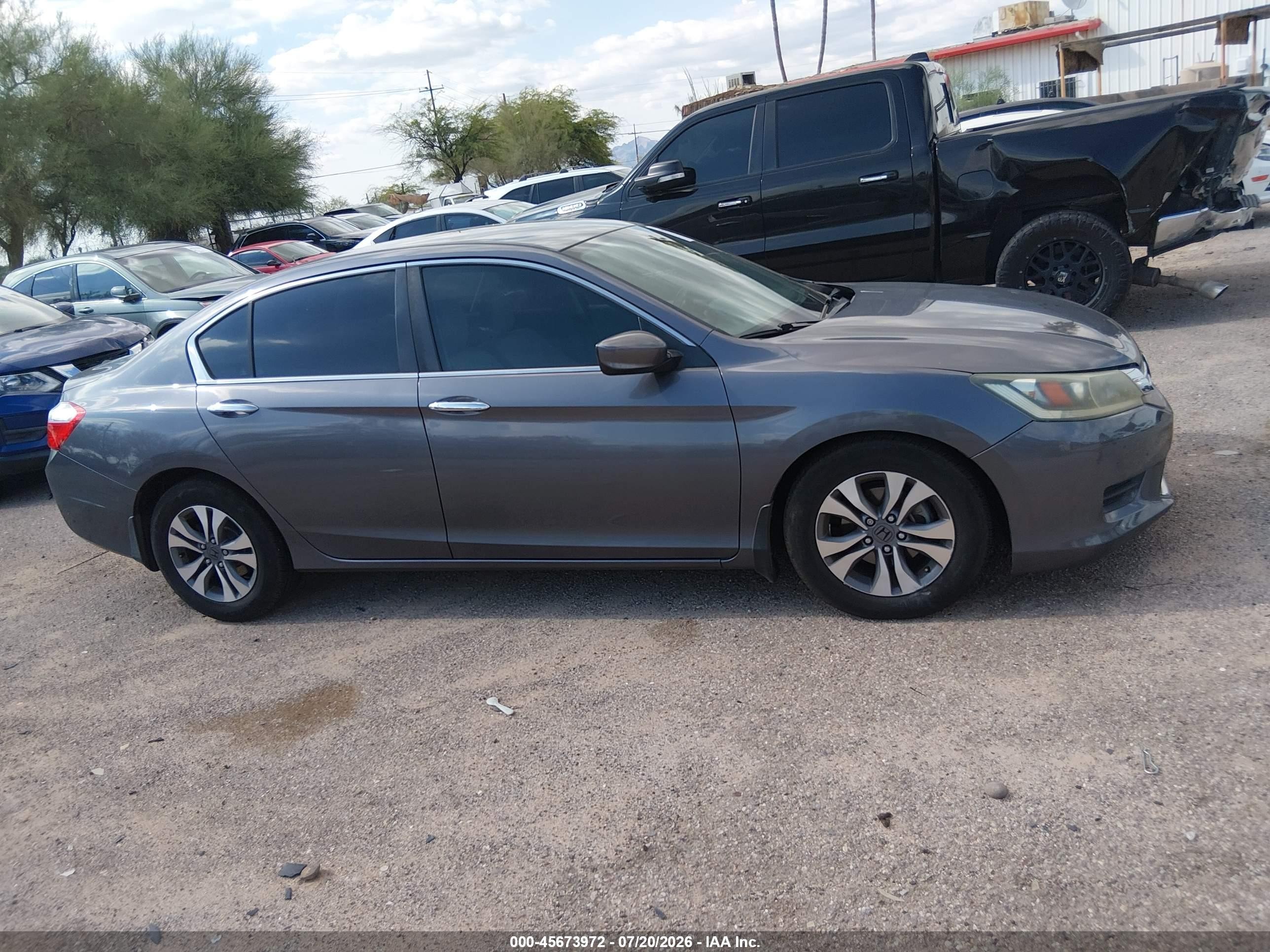 2014 Honda Accord Lx Gray vin: 1HGCR2F33EA138232