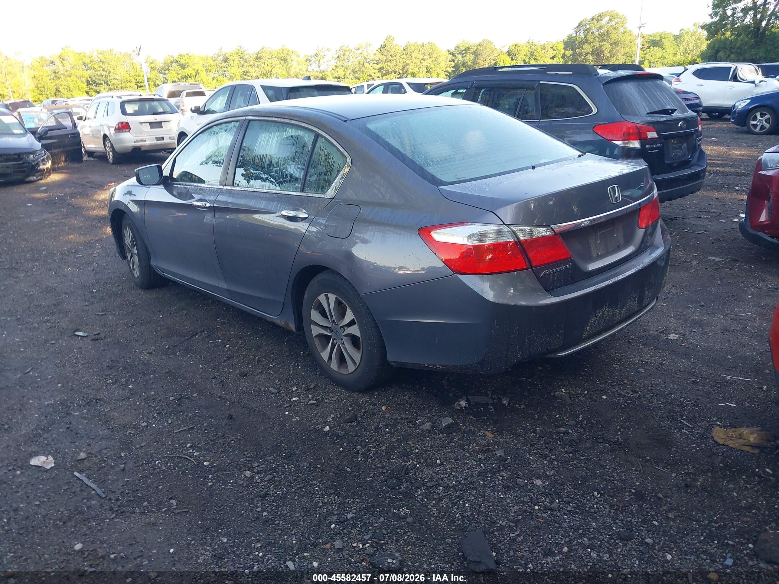 2014 Honda Accord Lx Gray vin: 1HGCR2F33EA185258