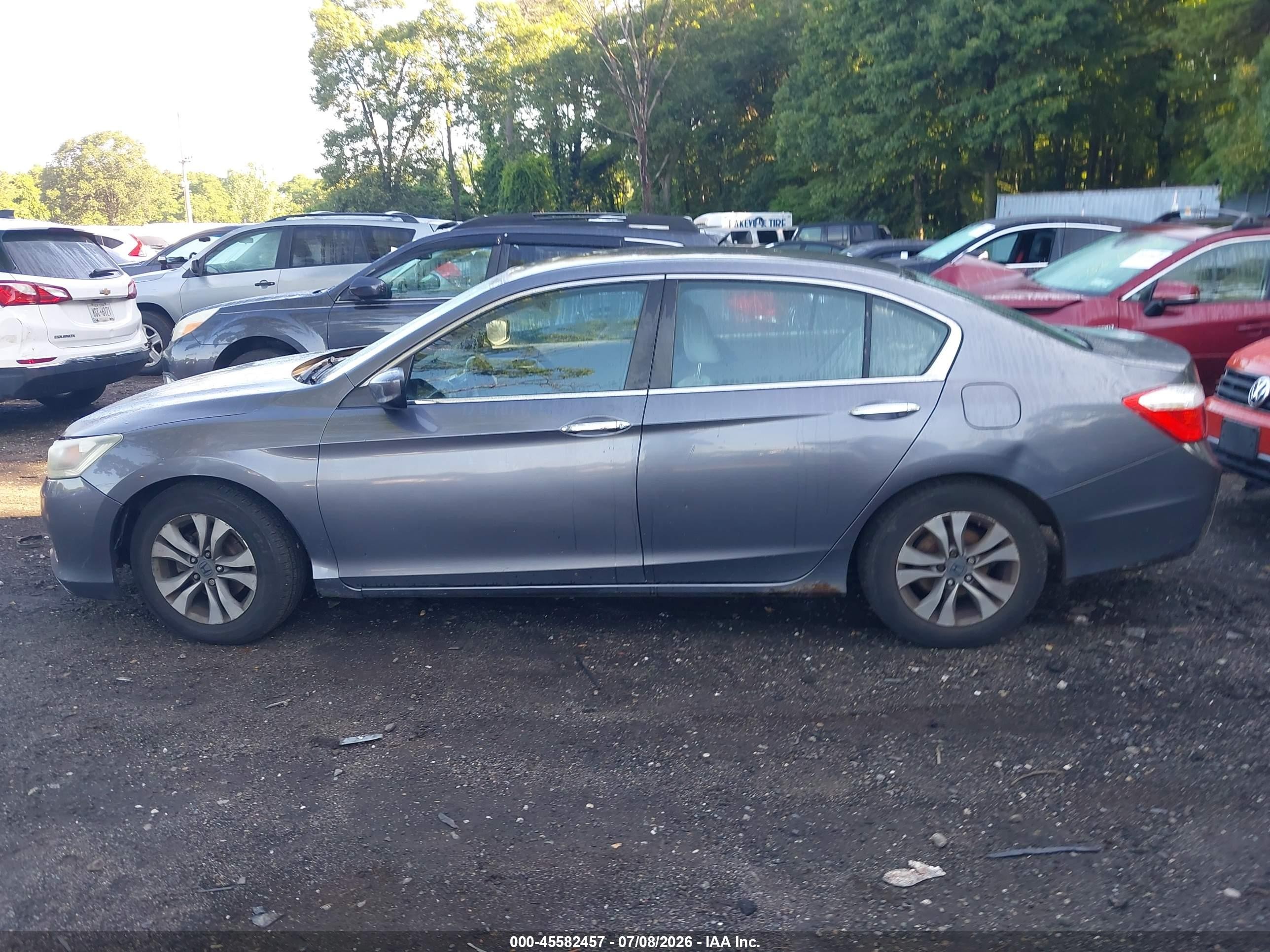 2014 Honda Accord Lx Gray vin: 1HGCR2F33EA185258