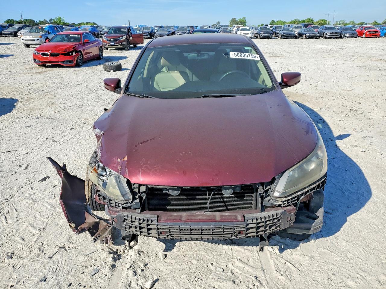 2014 Honda Accord Lx Burgundy vin: 1HGCR2F33EA209882