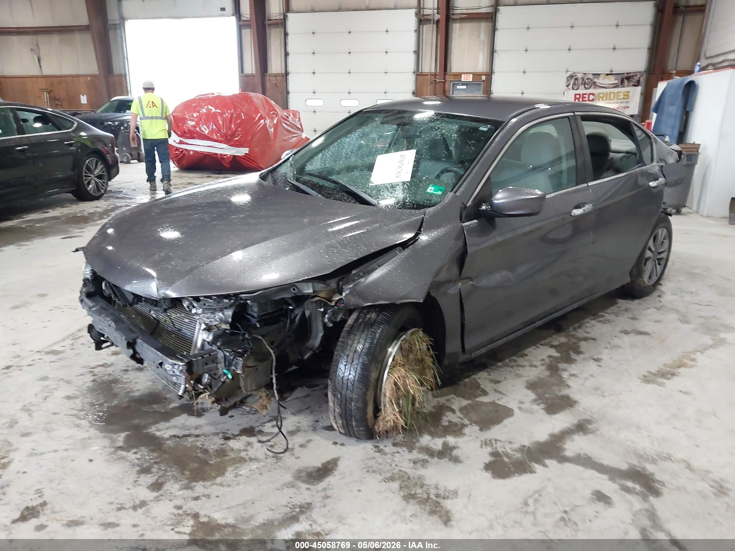 2015 Honda Accord Lx Gray vin: 1HGCR2F33FA039993