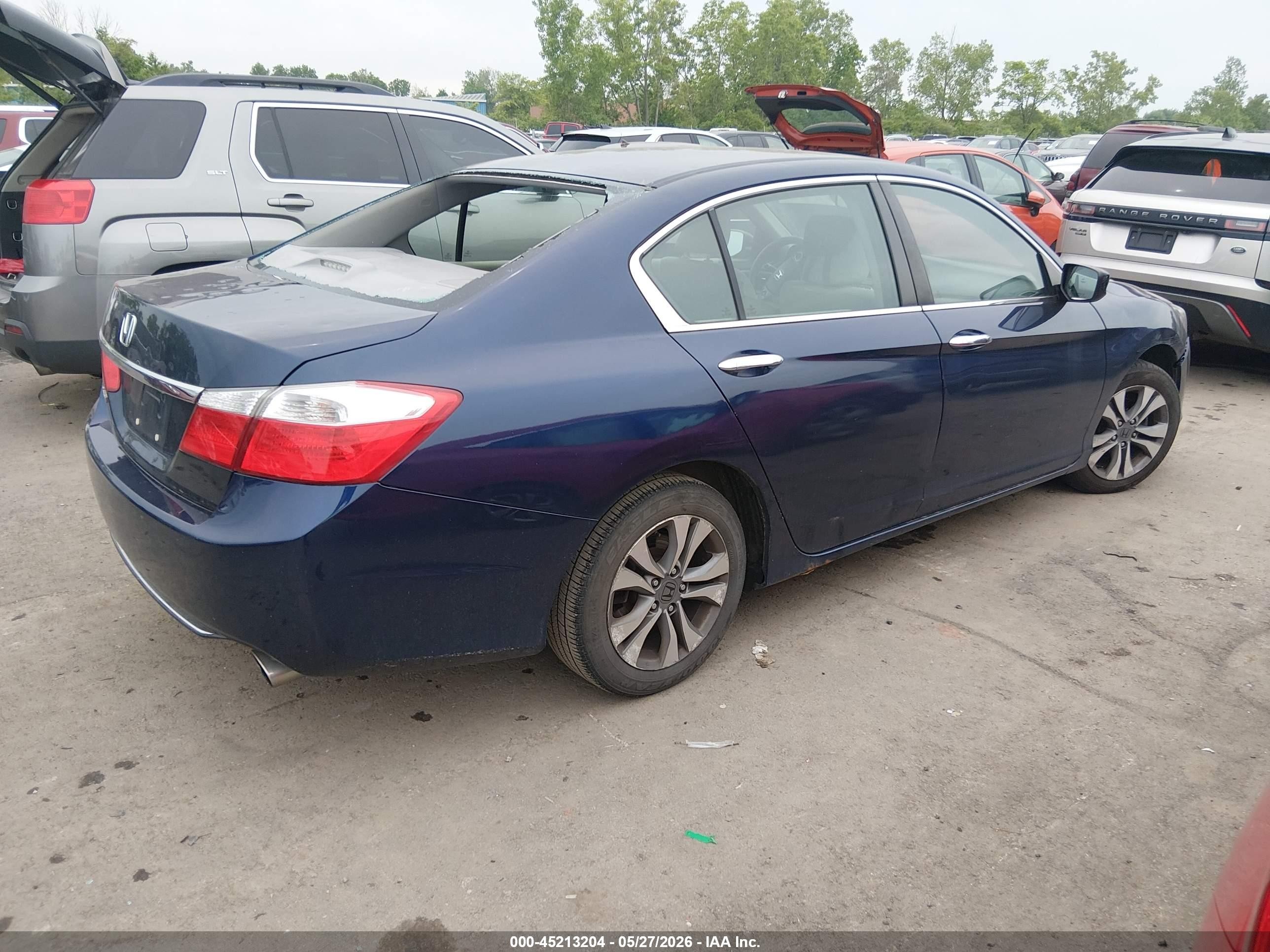 2015 Honda Accord Lx Blue vin: 1HGCR2F33FA086702