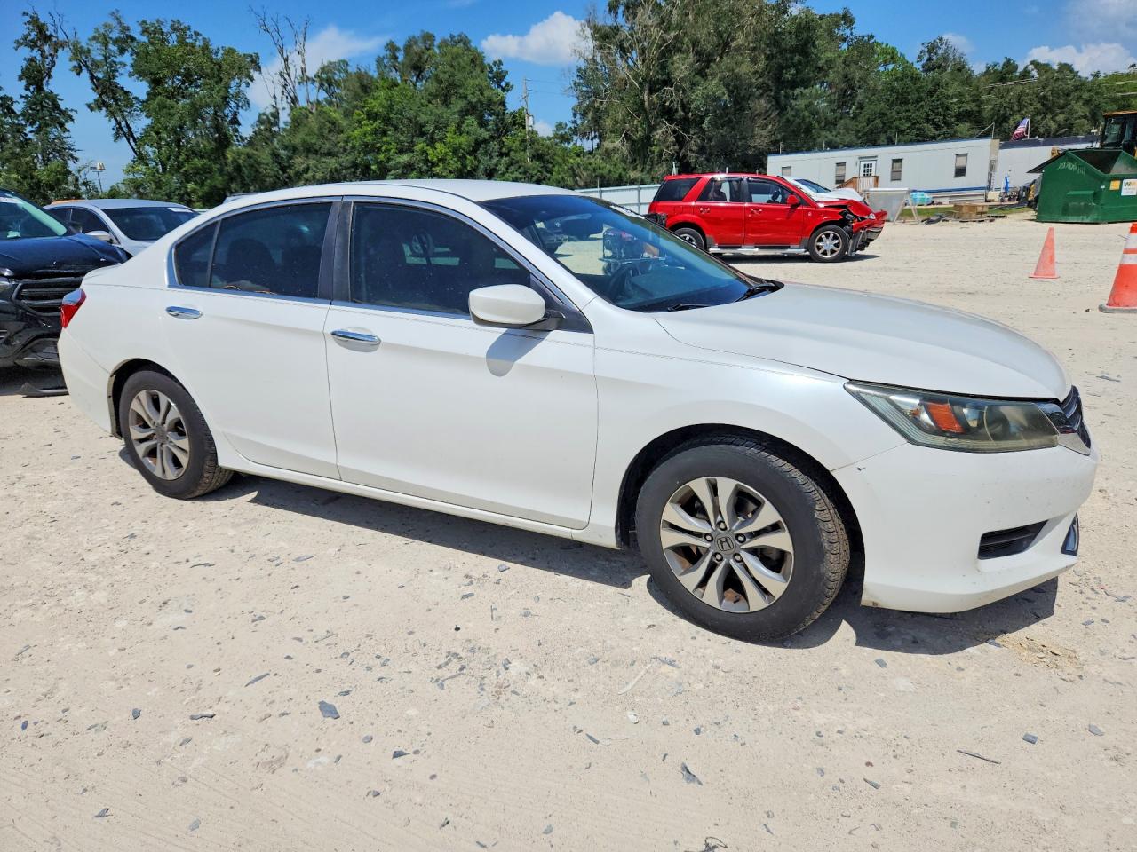 2015 Honda Accord Lx White vin: 1HGCR2F33FA127023