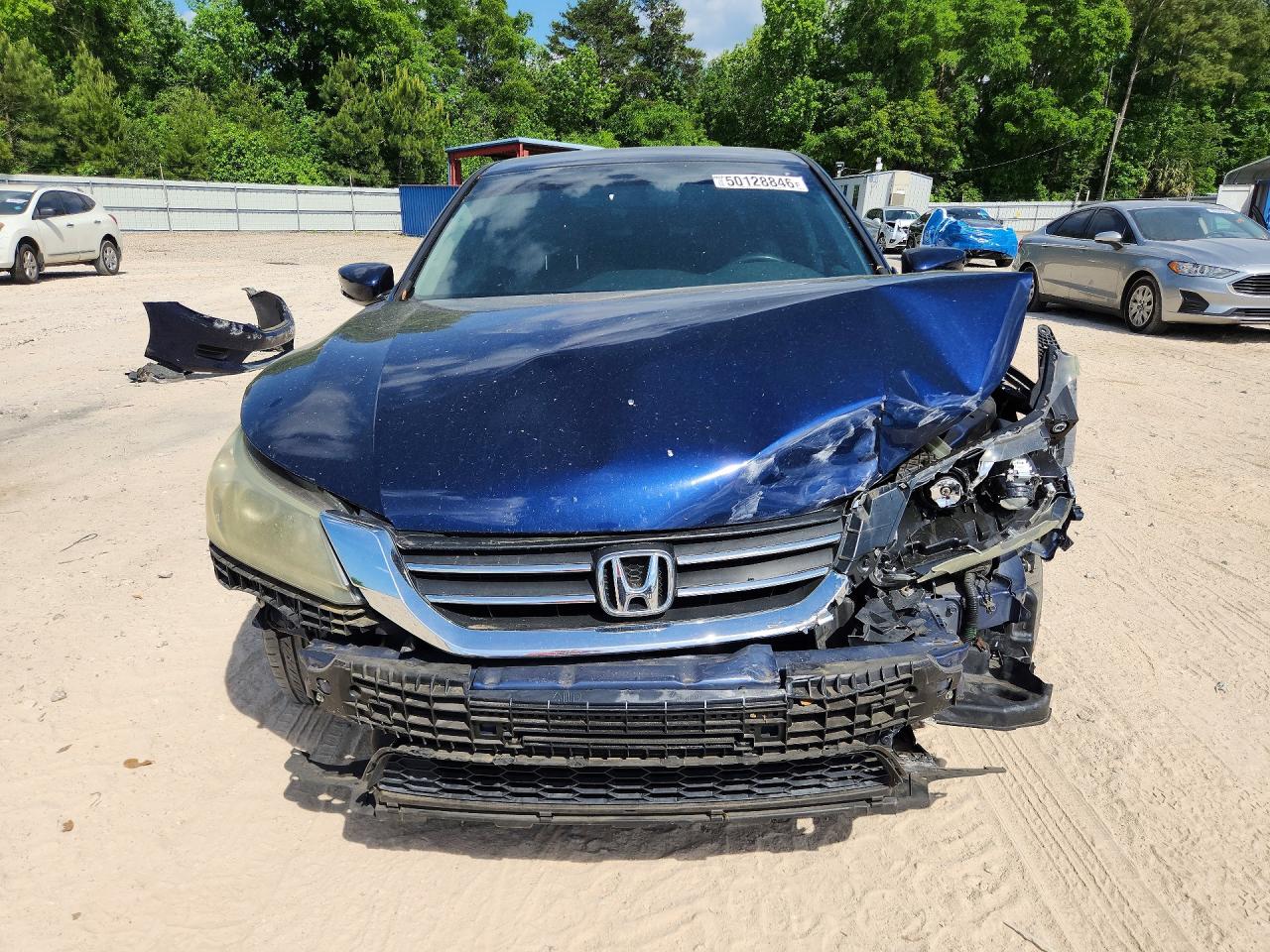 2015 Honda Accord Lx Blue vin: 1HGCR2F33FA155923