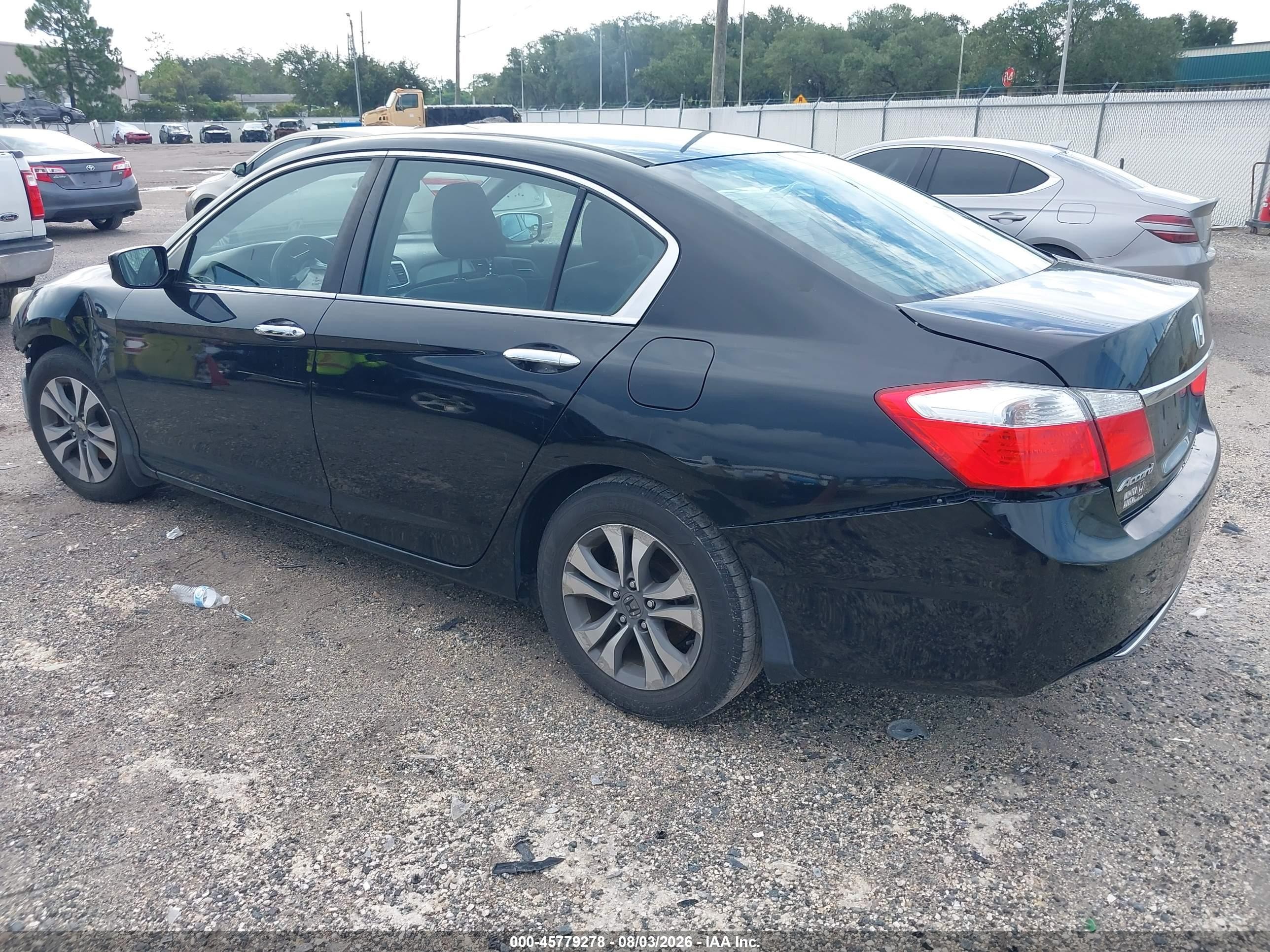 2015 Honda Accord Lx Black vin: 1HGCR2F33FA171961