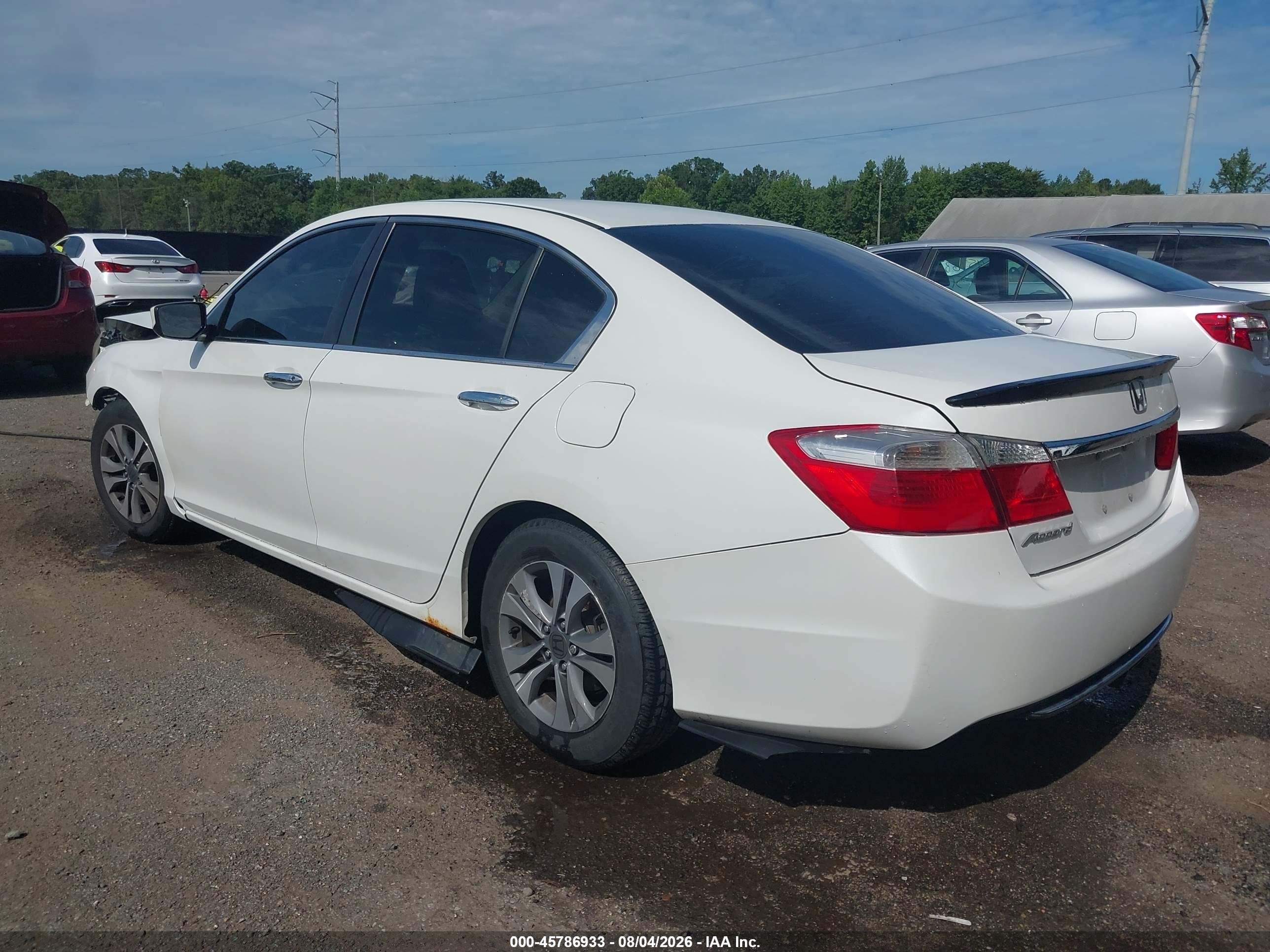 2015 Honda Accord Lx White vin: 1HGCR2F33FA240938