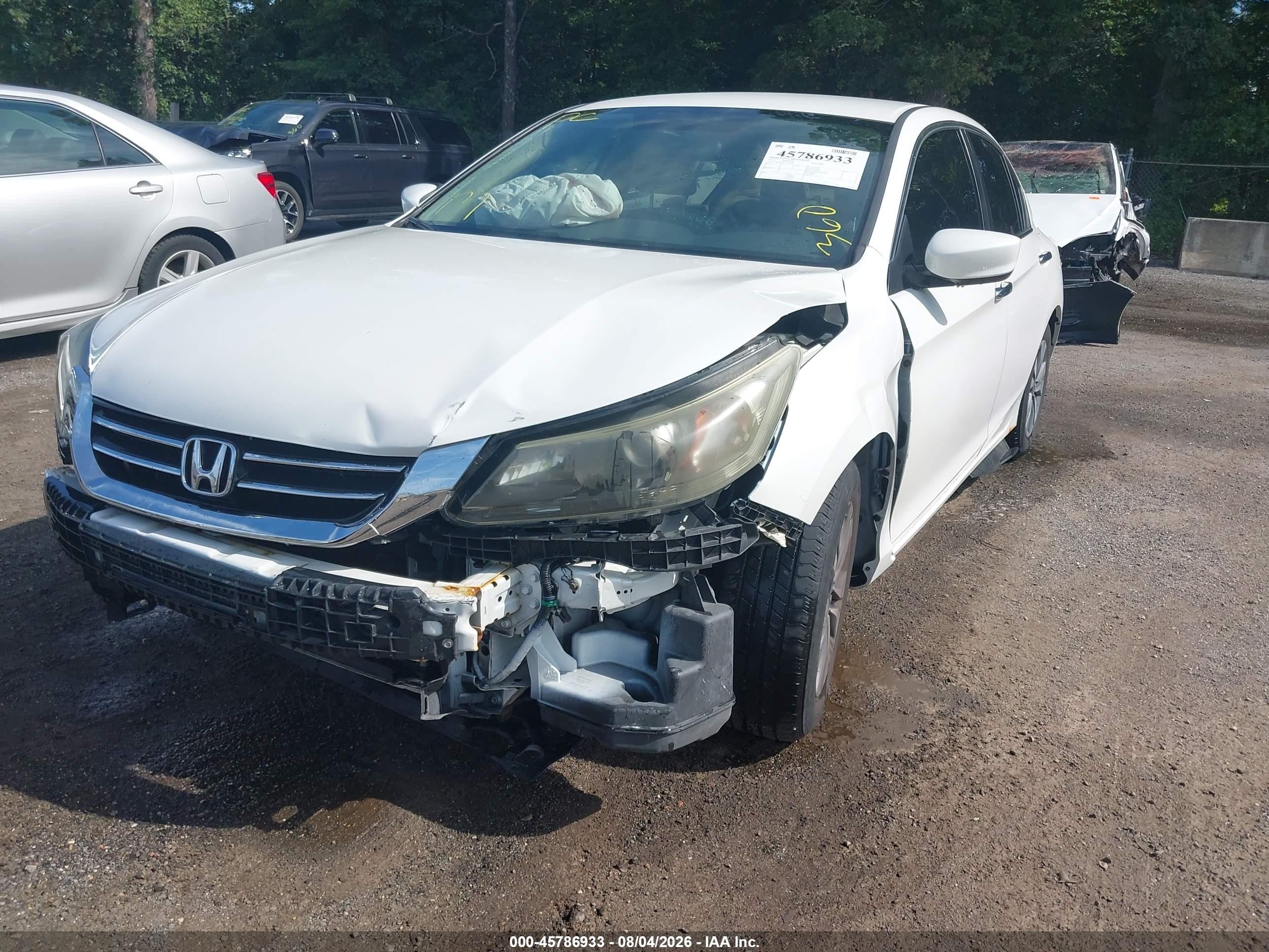 2015 Honda Accord Lx White vin: 1HGCR2F33FA240938