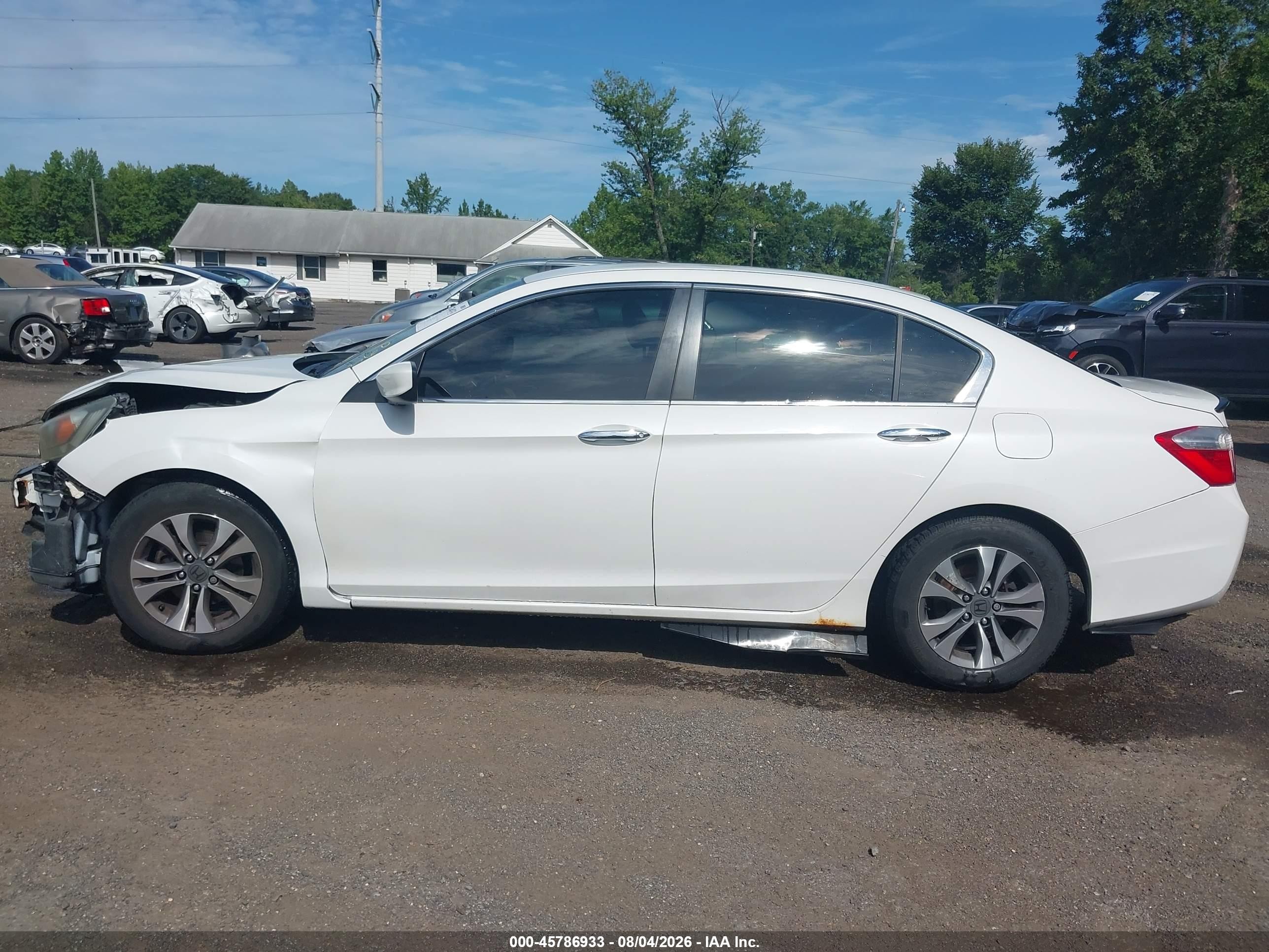 2015 Honda Accord Lx White vin: 1HGCR2F33FA240938