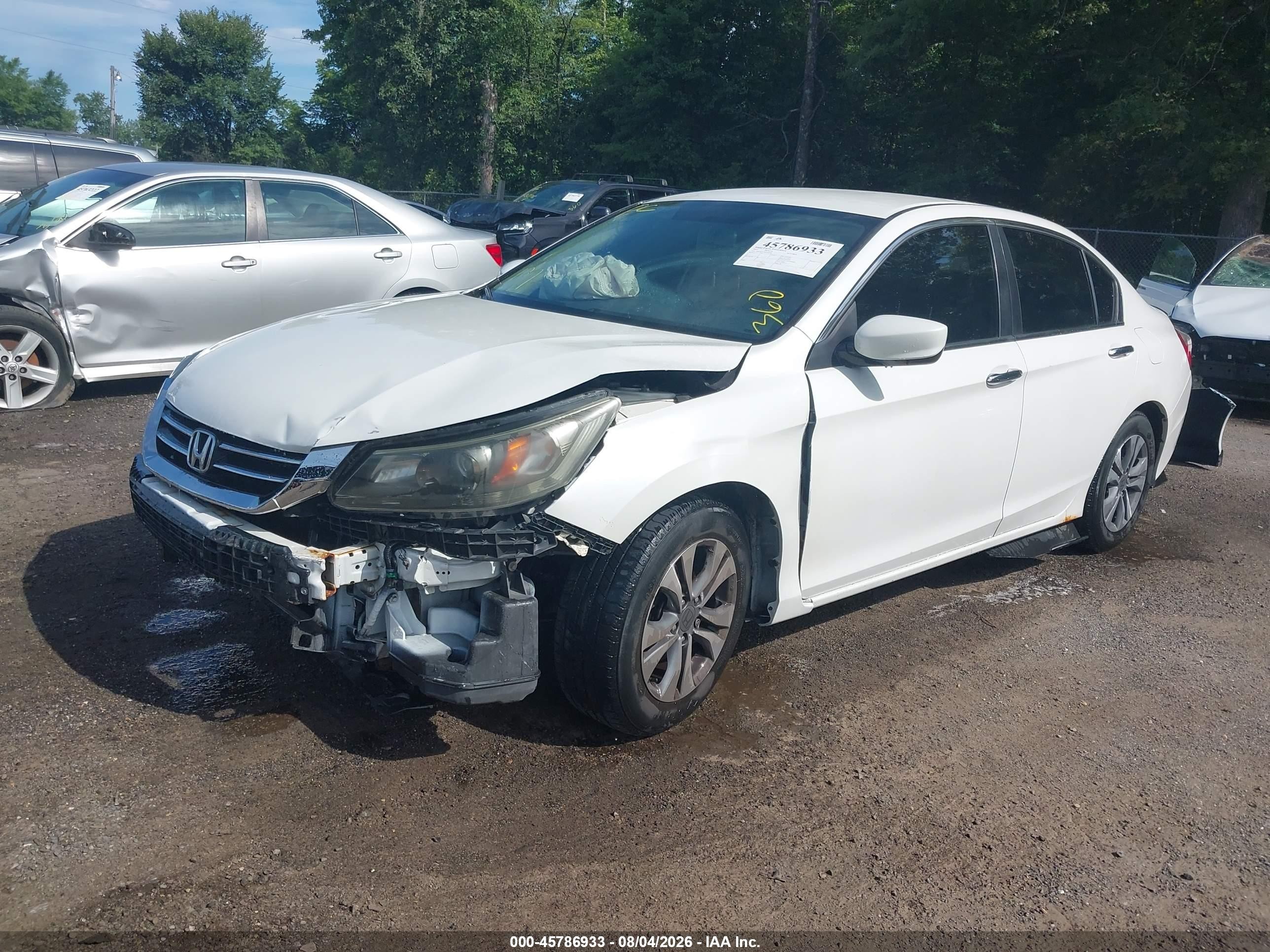2015 Honda Accord Lx White vin: 1HGCR2F33FA240938