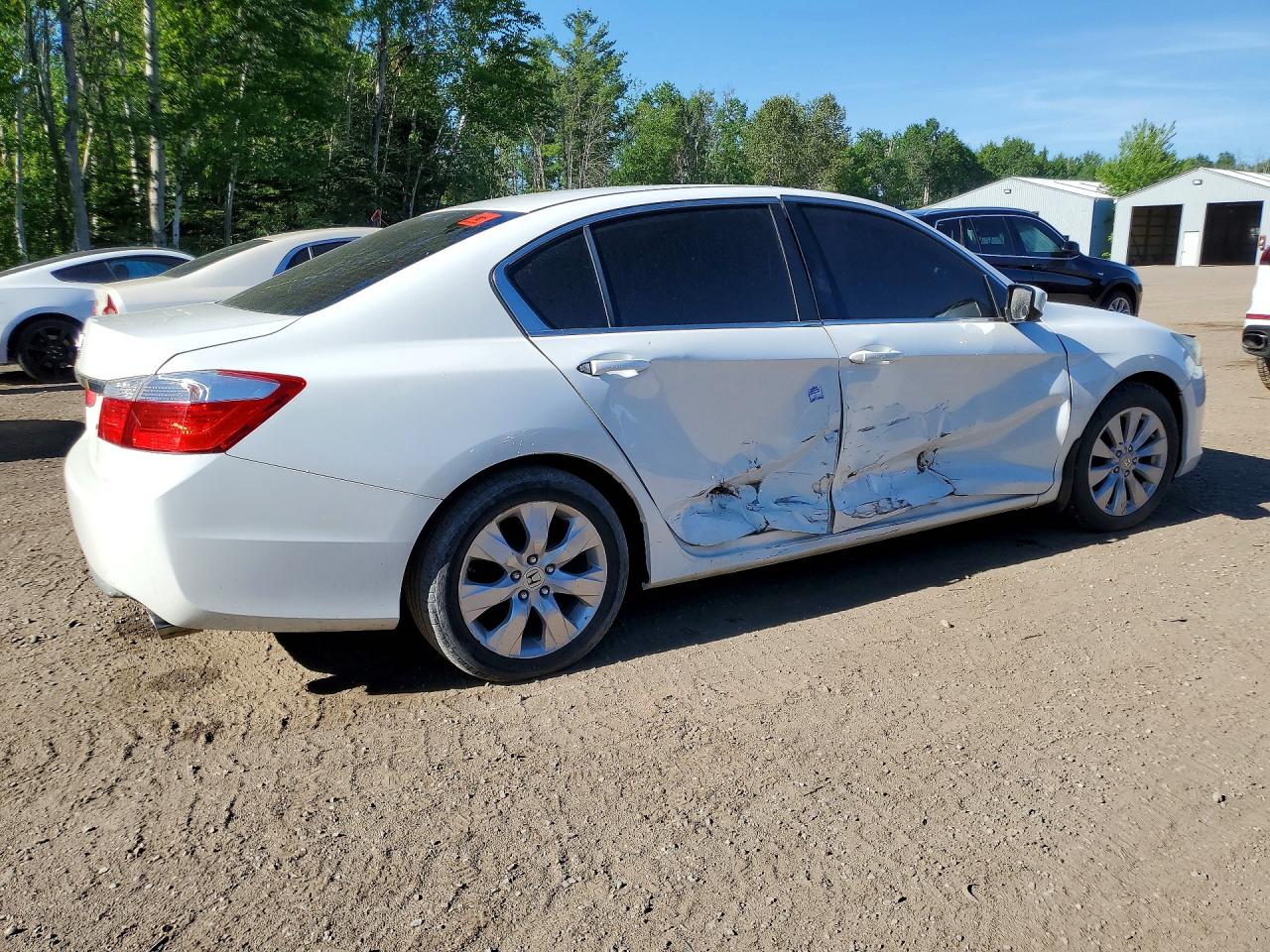 2015 Honda Accord Lx White vin: 1HGCR2F33FA804295
