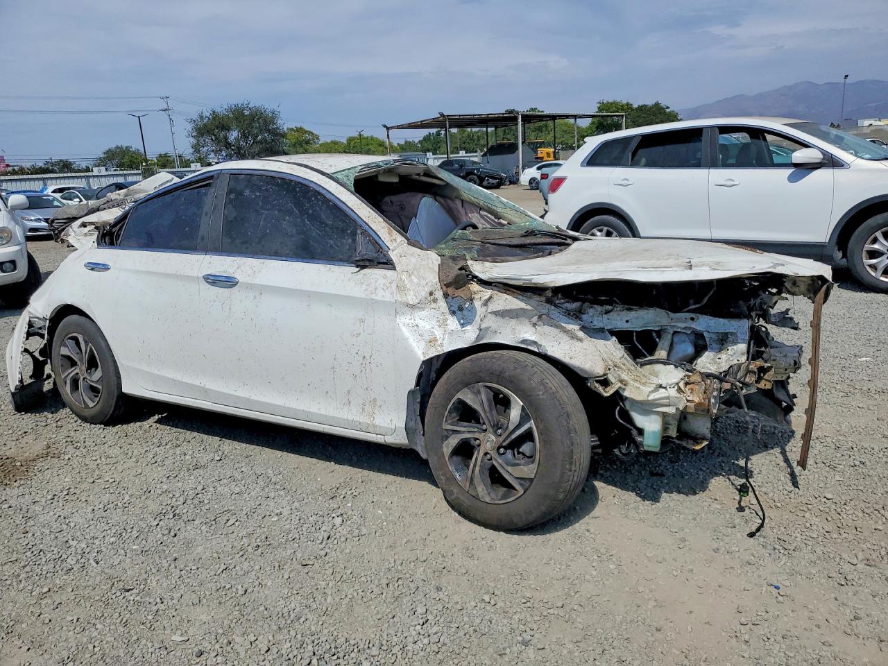 2016 Honda Accord Lx White vin: 1HGCR2F33GA172657