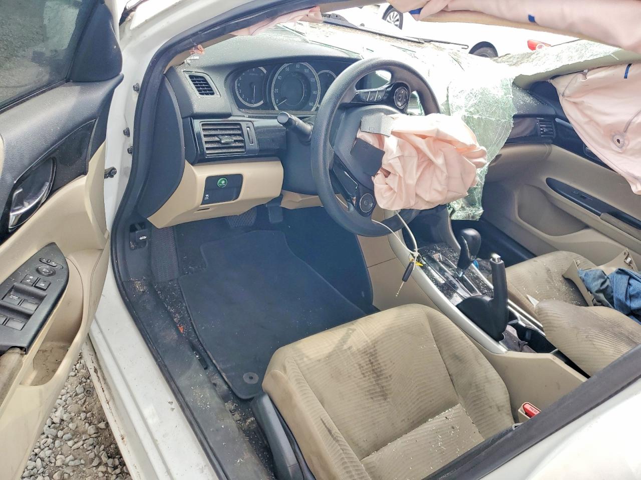 2016 Honda Accord Lx White vin: 1HGCR2F33GA172657