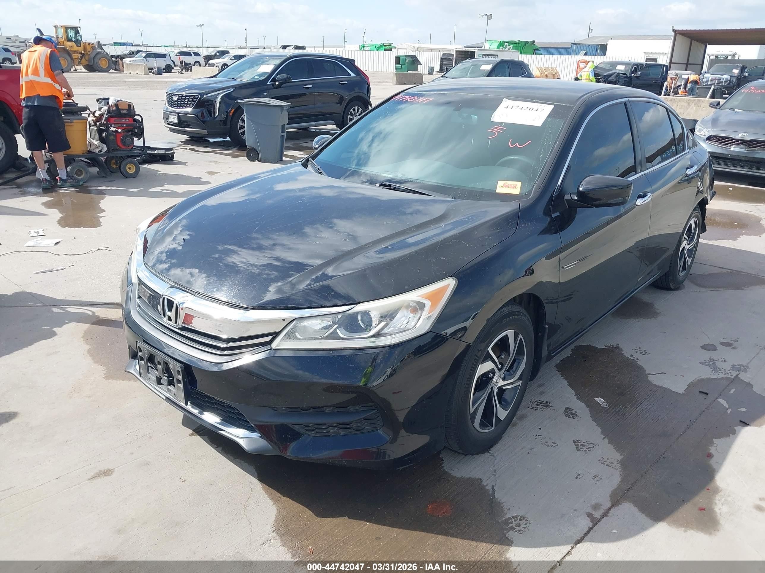 2016 Honda Accord Lx Black vin: 1HGCR2F33GA234235