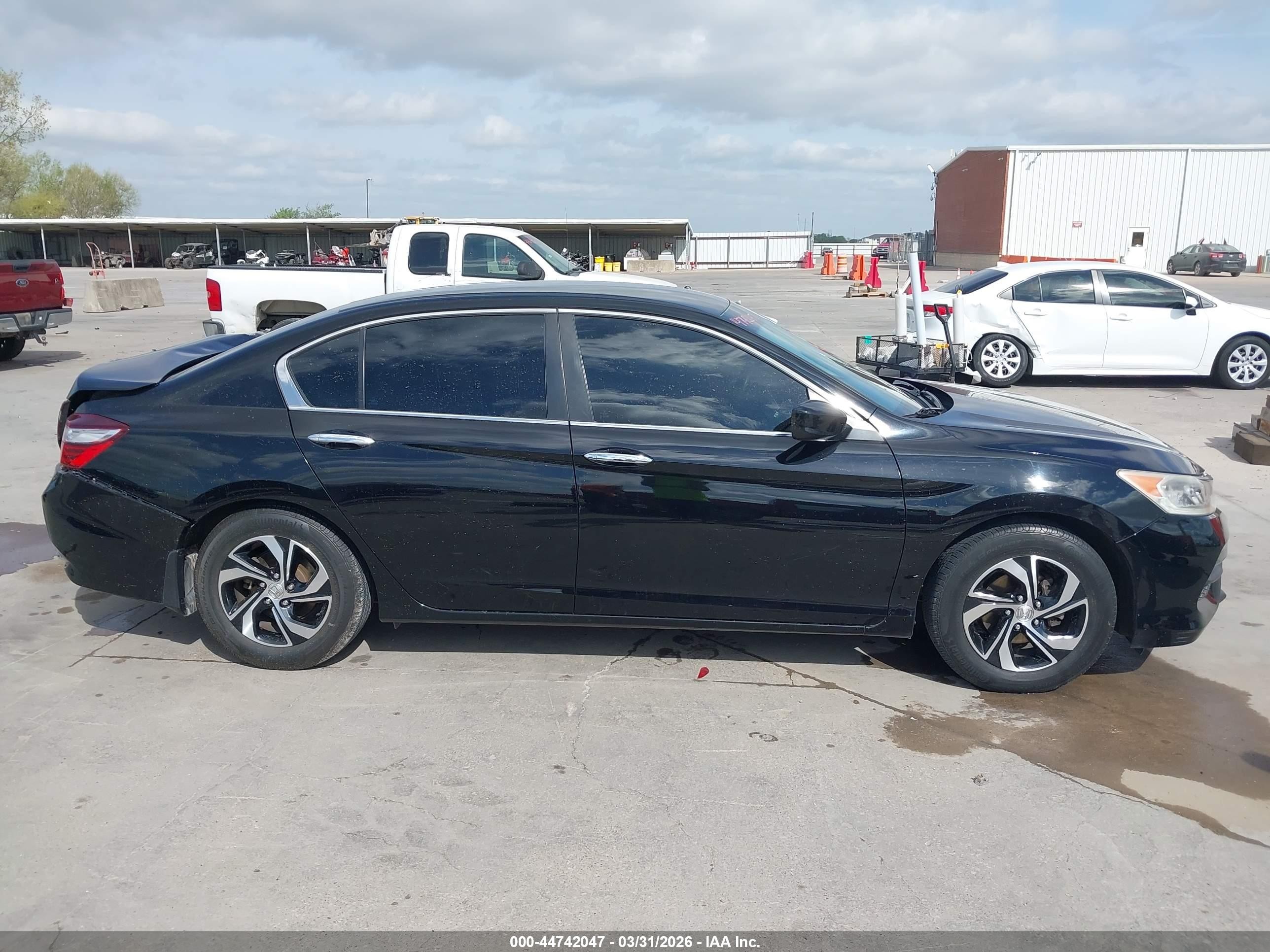 2016 Honda Accord Lx Black vin: 1HGCR2F33GA234235