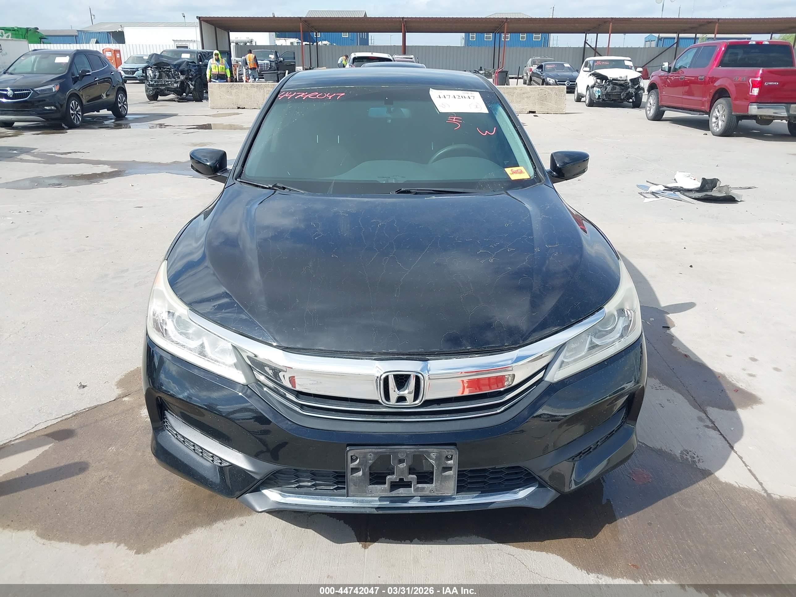 2016 Honda Accord Lx Black vin: 1HGCR2F33GA234235