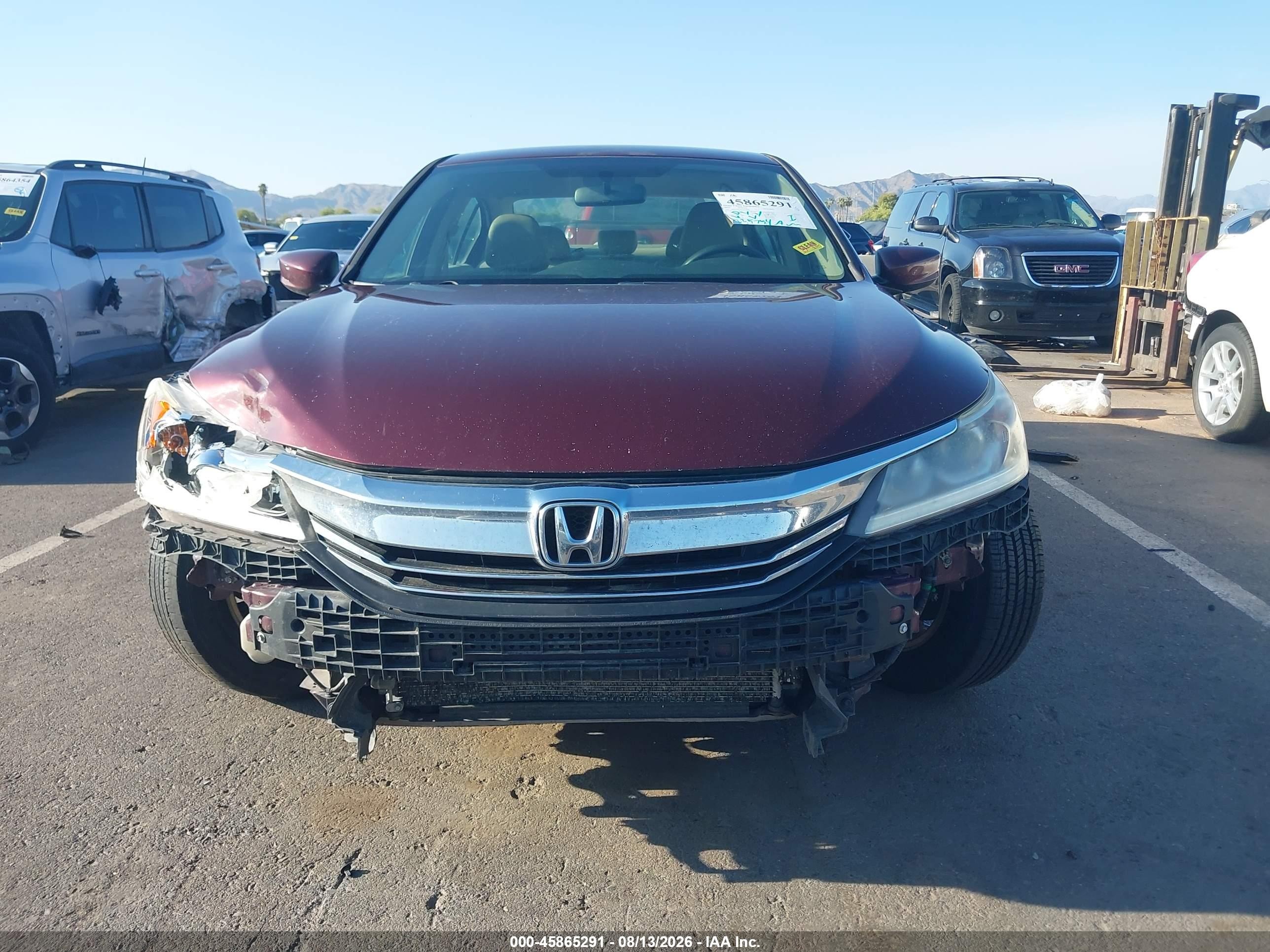 2016 Honda Accord Lx Maroon vin: 1HGCR2F33GA238964