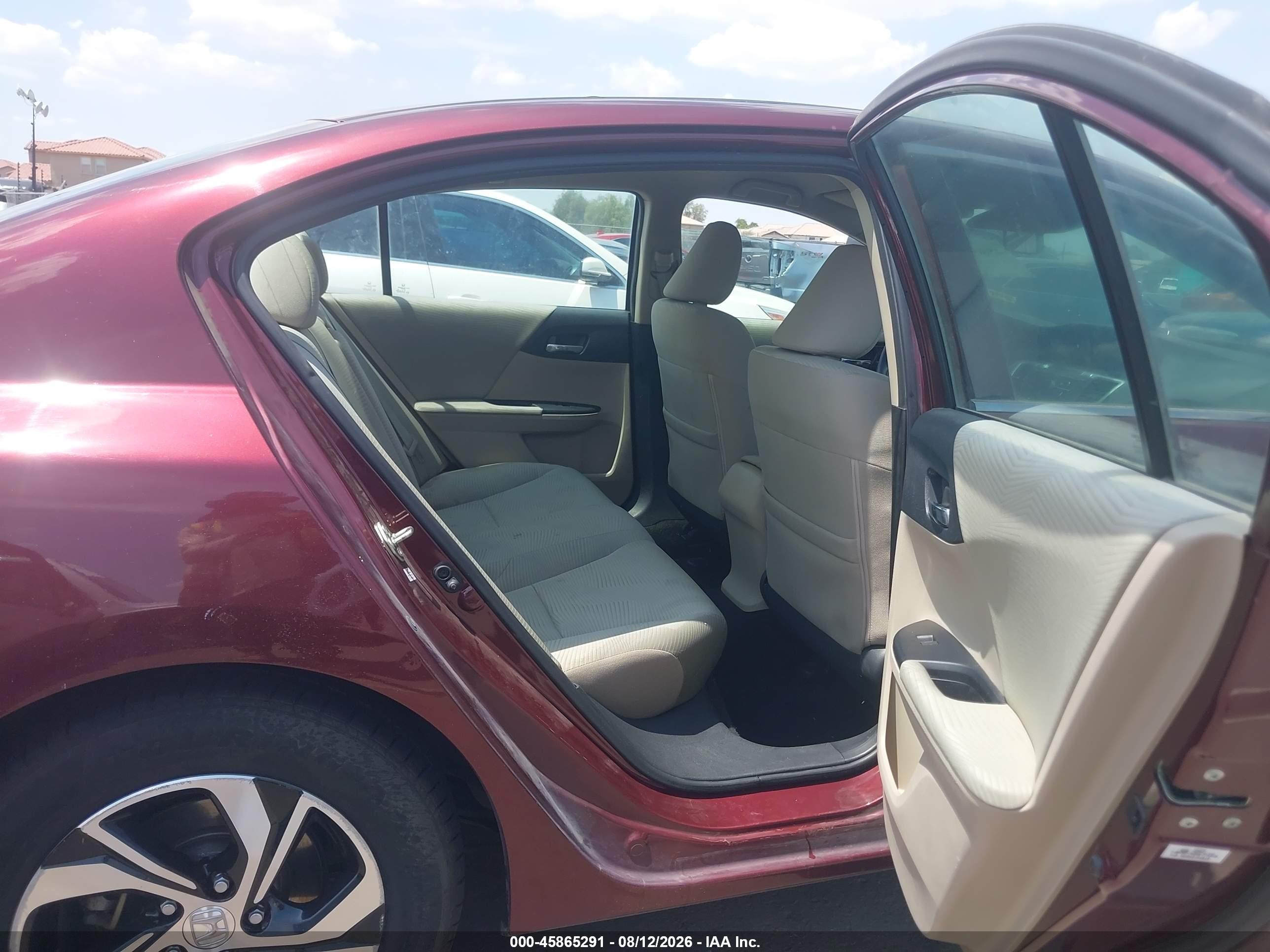 2016 Honda Accord Lx Maroon vin: 1HGCR2F33GA238964