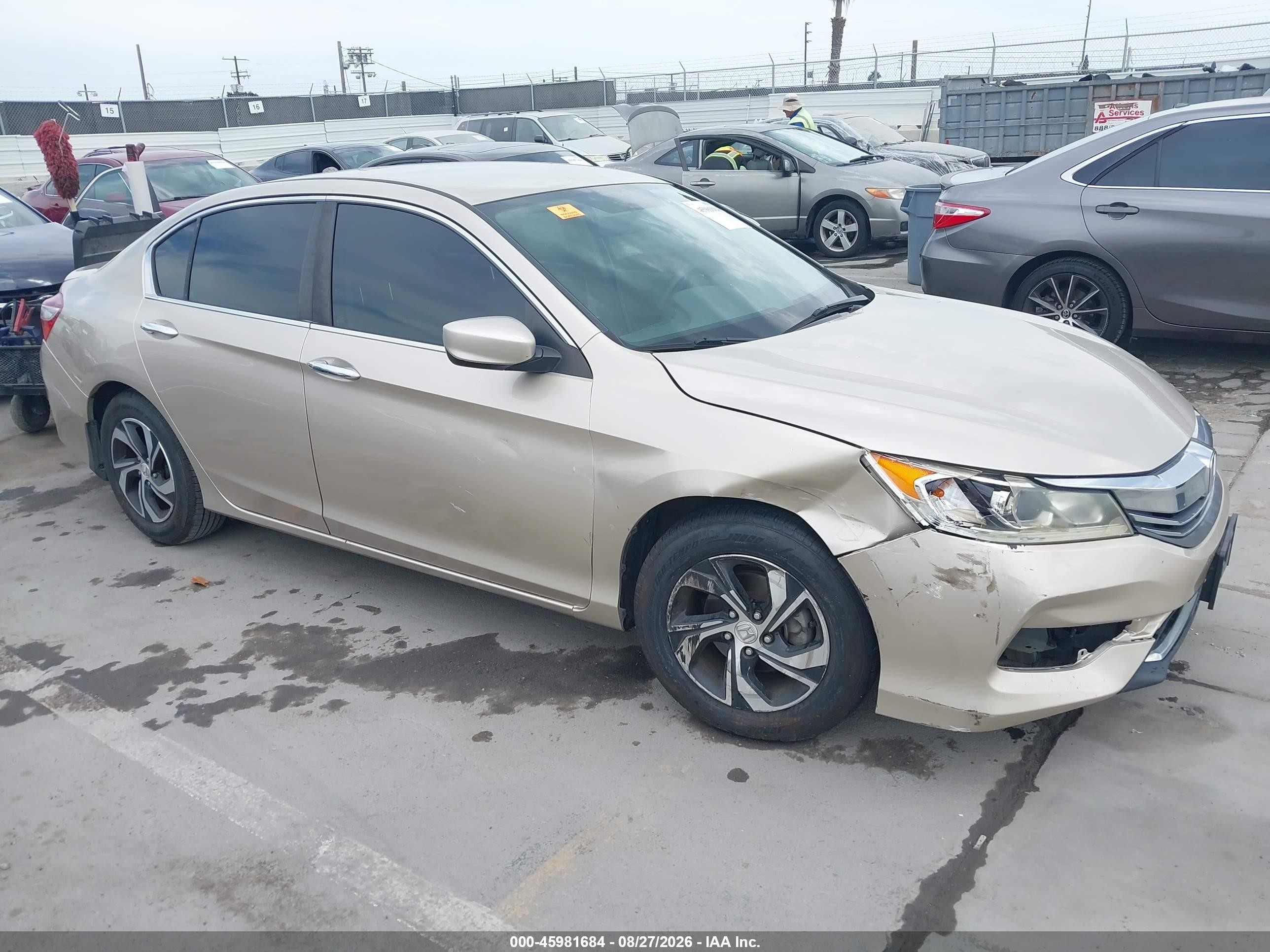 2017 Honda Accord Lx Золотой vin: 1HGCR2F33HA152278