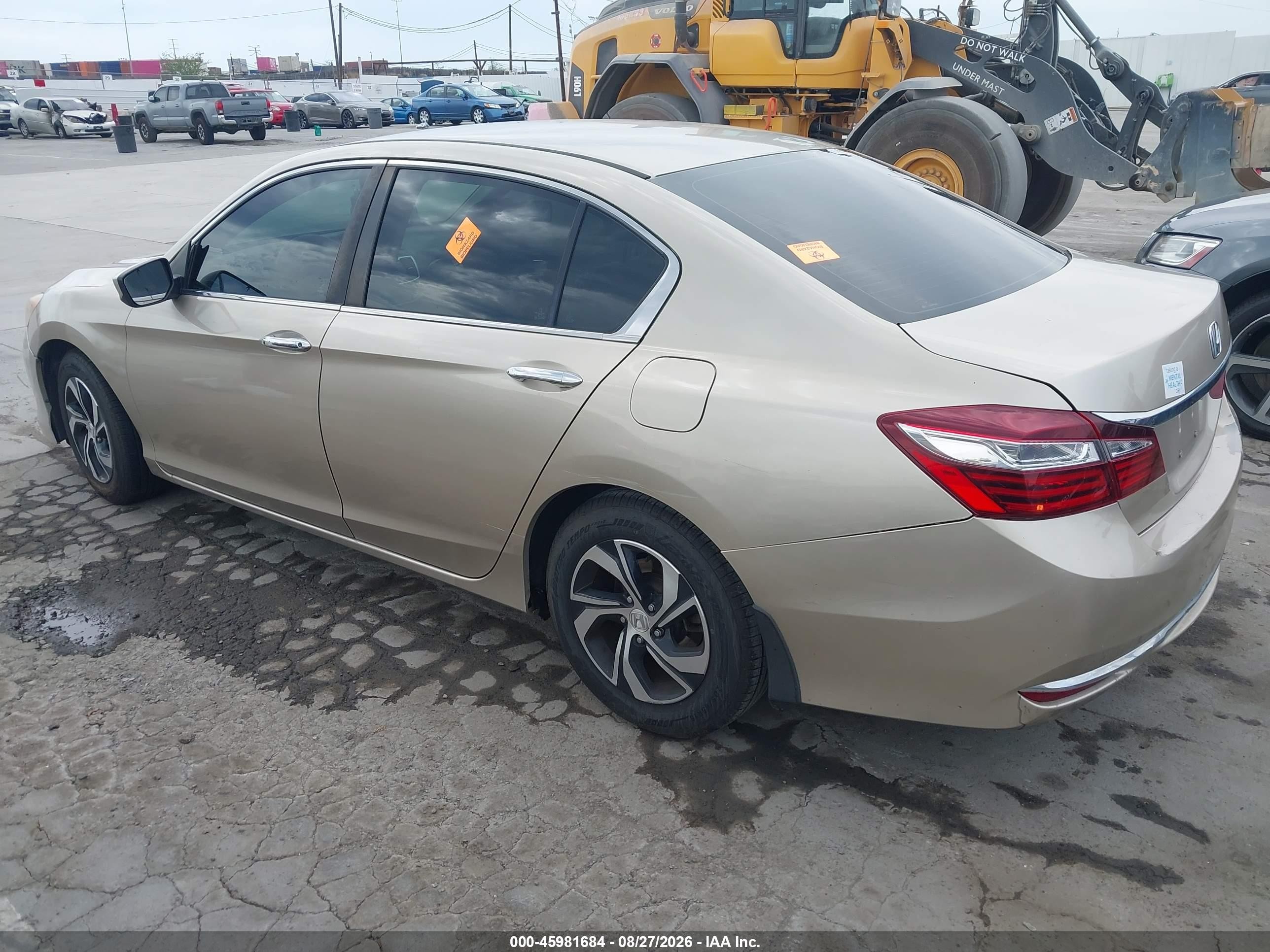 2017 Honda Accord Lx Золотой vin: 1HGCR2F33HA152278