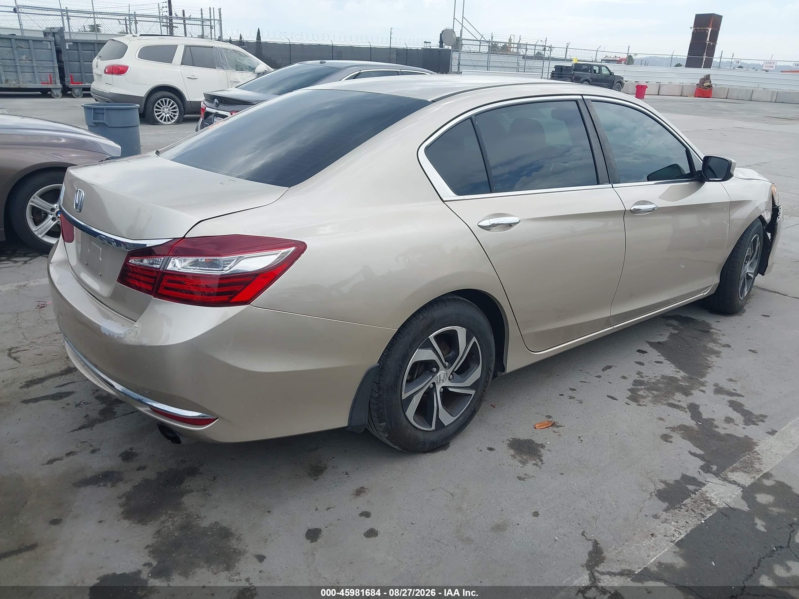 2017 Honda Accord Lx Золотой vin: 1HGCR2F33HA152278
