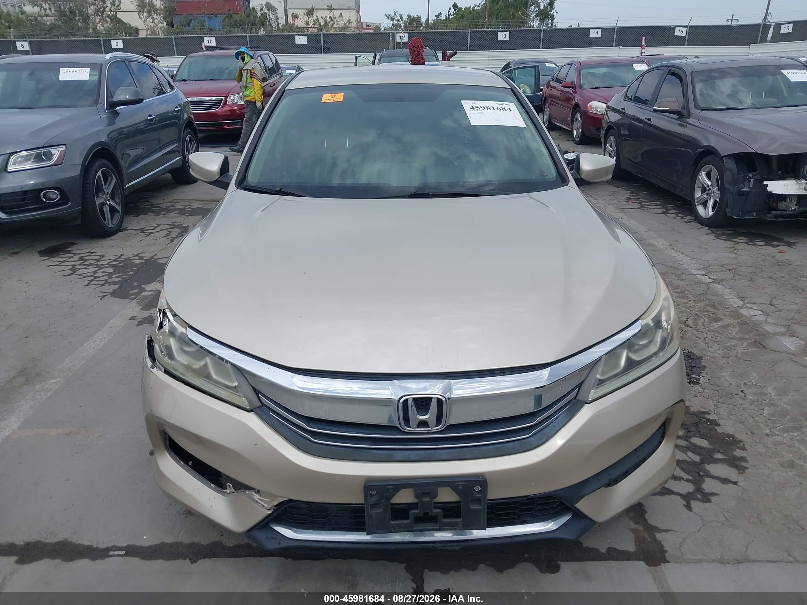 2017 Honda Accord Lx Золотой vin: 1HGCR2F33HA152278