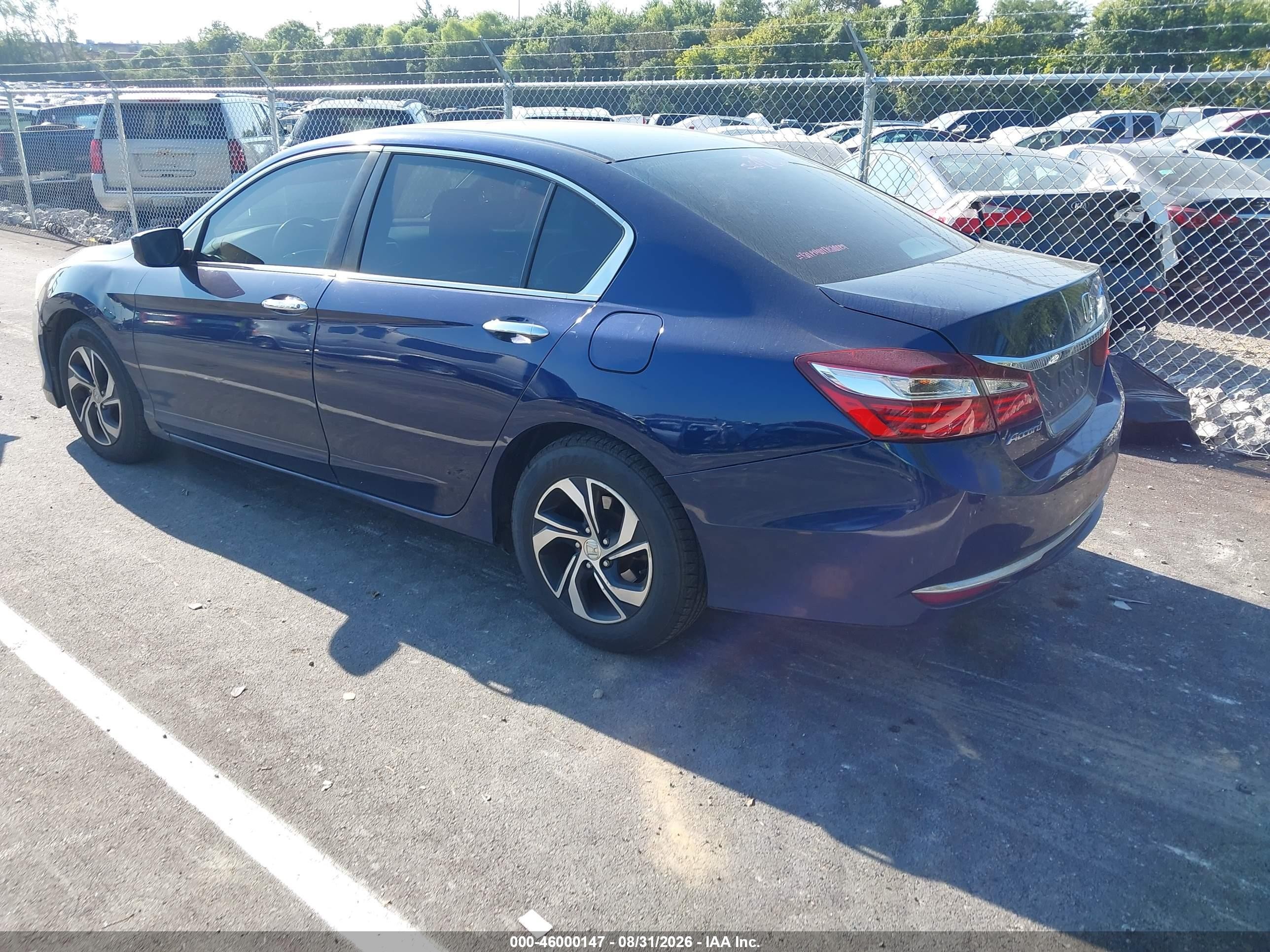 2017 Honda Accord Lx Синий vin: 1HGCR2F33HA209580