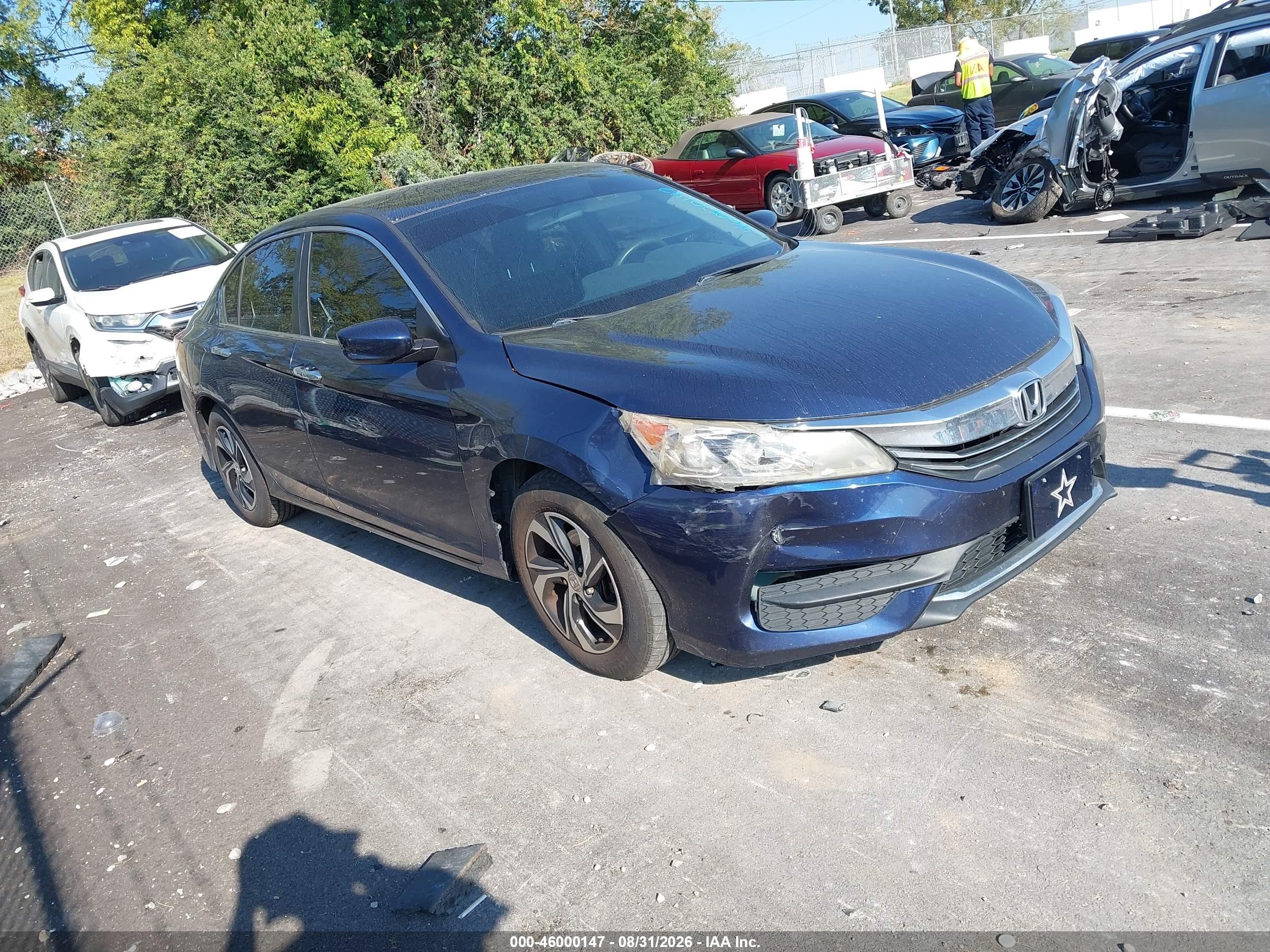 2017 Honda Accord Lx Синий vin: 1HGCR2F33HA209580