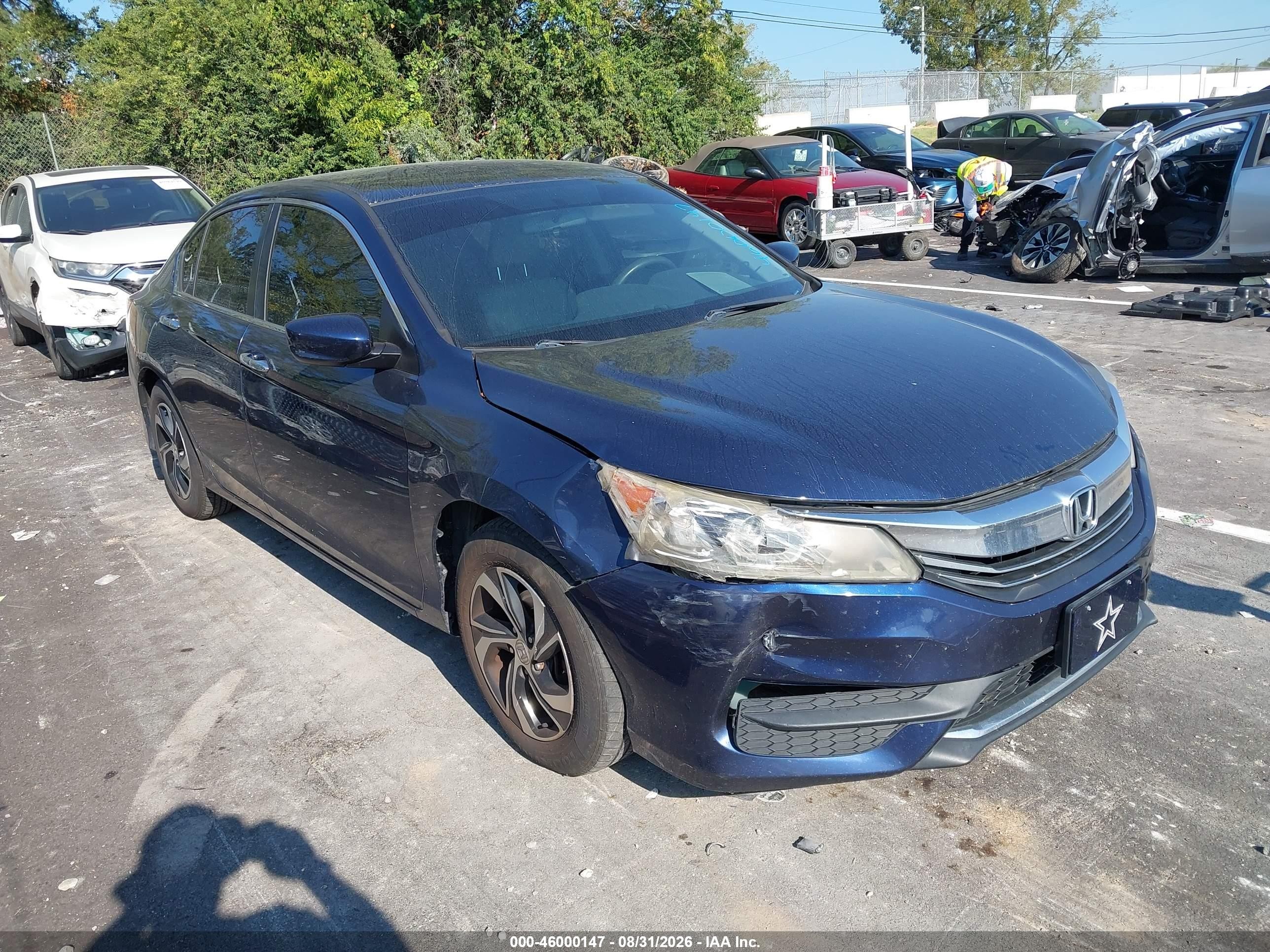 2017 Honda Accord Lx Синий vin: 1HGCR2F33HA209580