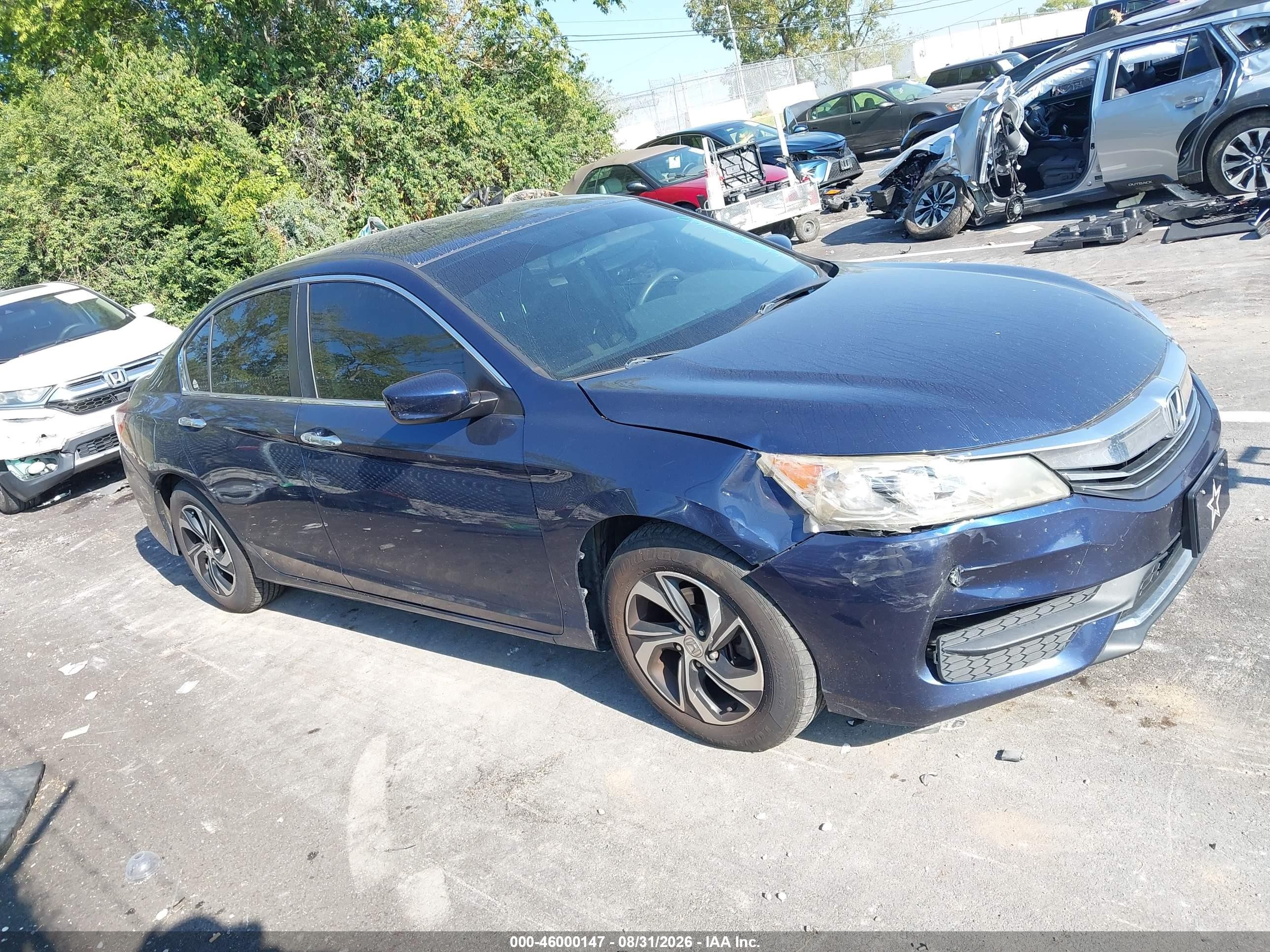 2017 Honda Accord Lx Синий vin: 1HGCR2F33HA209580