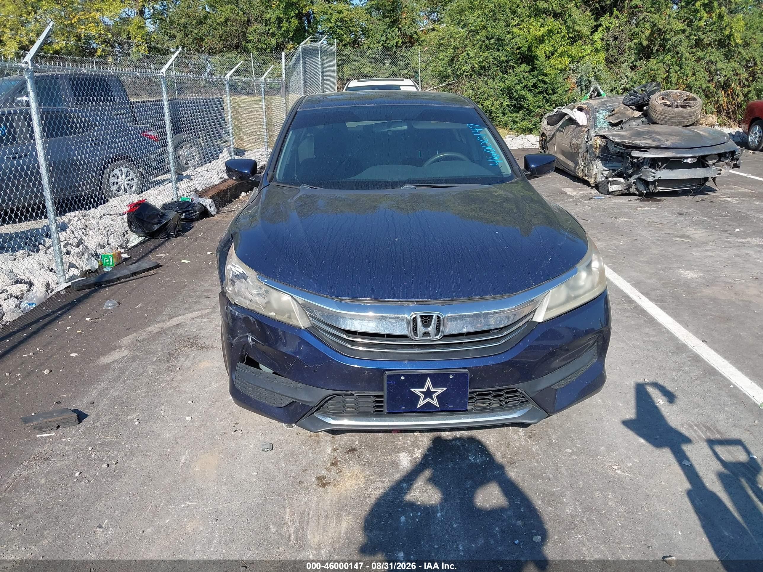 2017 Honda Accord Lx Синий vin: 1HGCR2F33HA209580