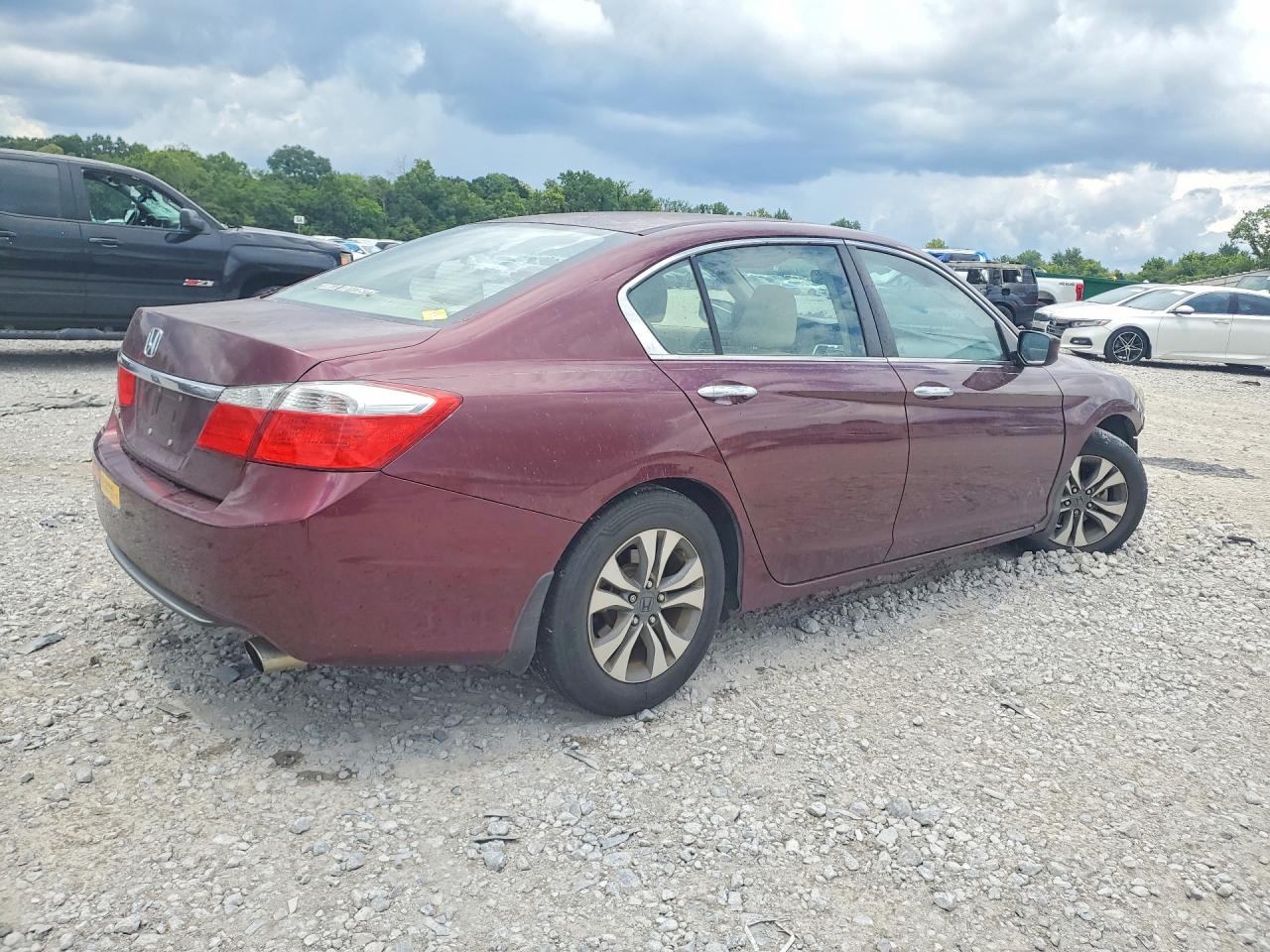 2013 Honda Accord Lx Burgundy vin: 1HGCR2F34DA017319
