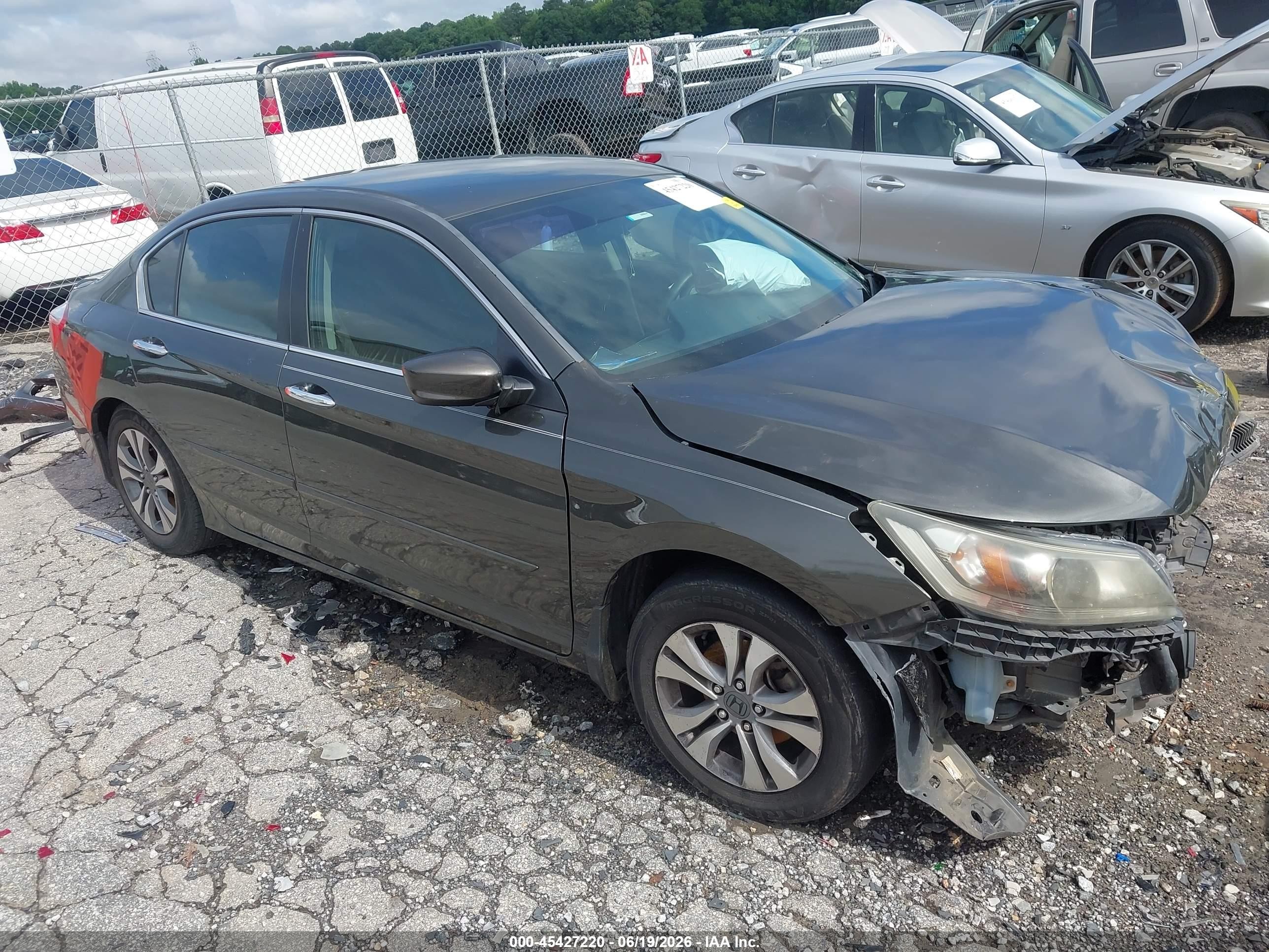 2013 Honda Accord Lx Gray vin: 1HGCR2F34DA024058