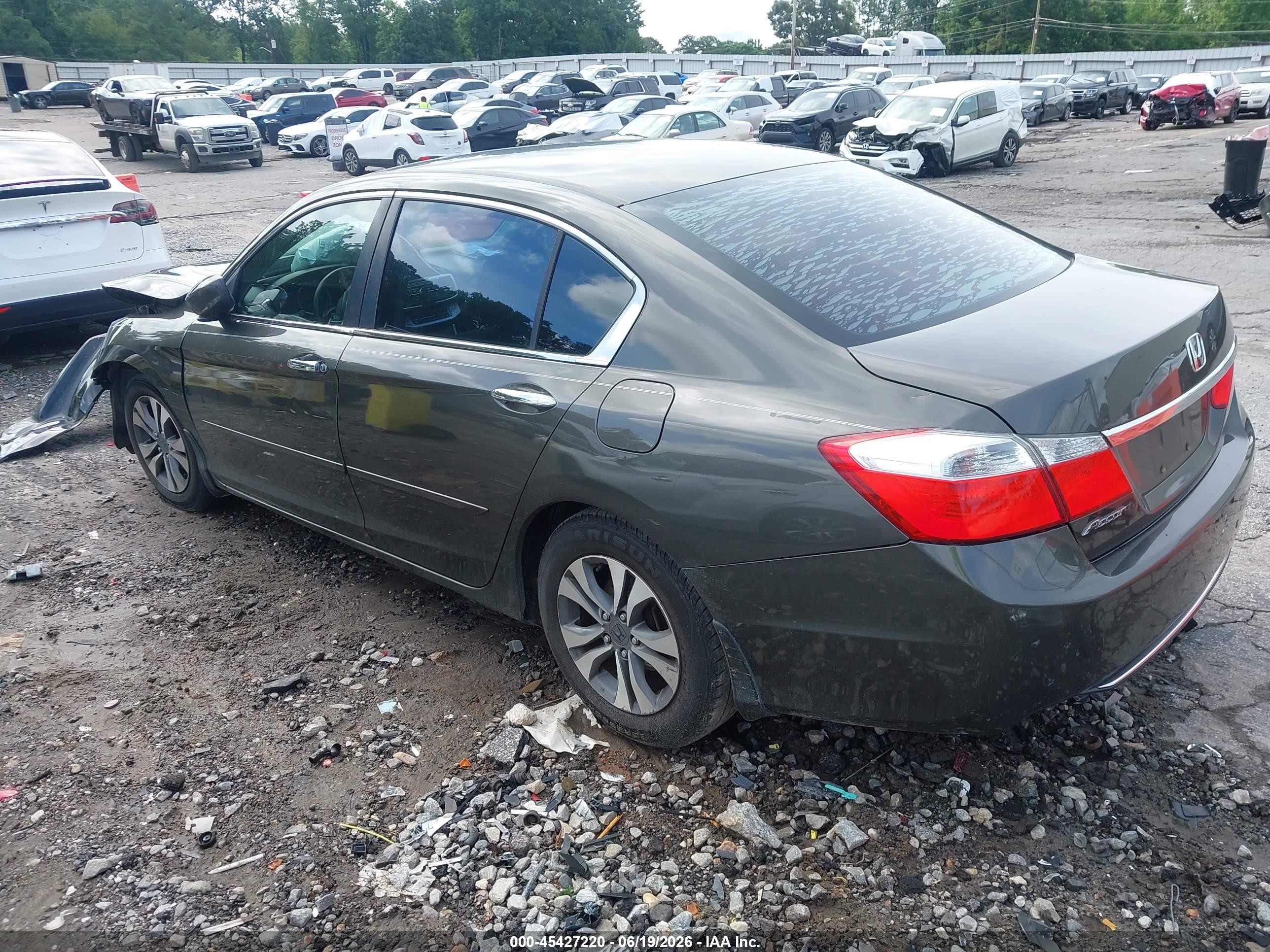 2013 Honda Accord Lx Gray vin: 1HGCR2F34DA024058
