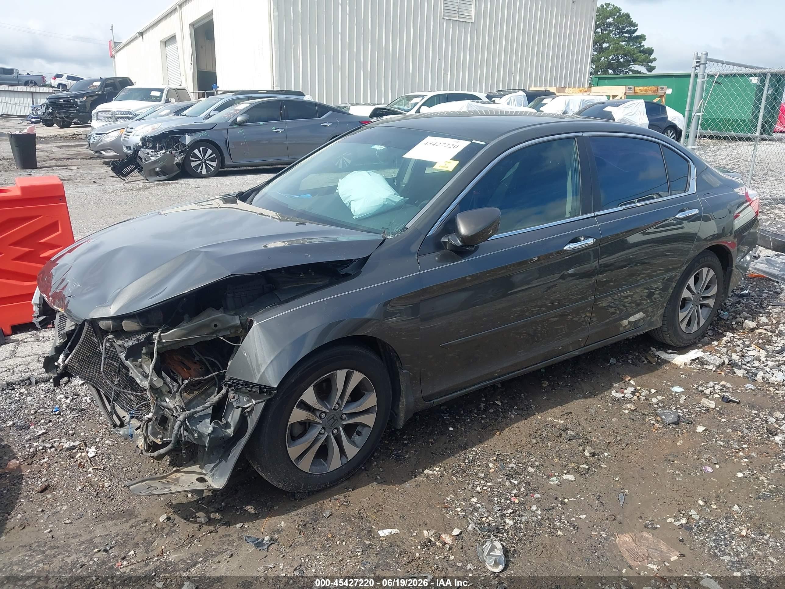 2013 Honda Accord Lx Gray vin: 1HGCR2F34DA024058