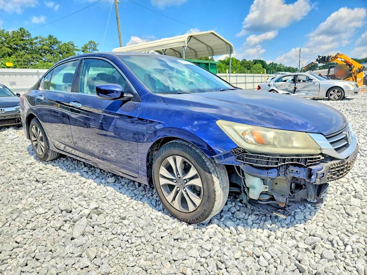 2013 Honda Accord Lx Blue vin: 1HGCR2F34DA059389