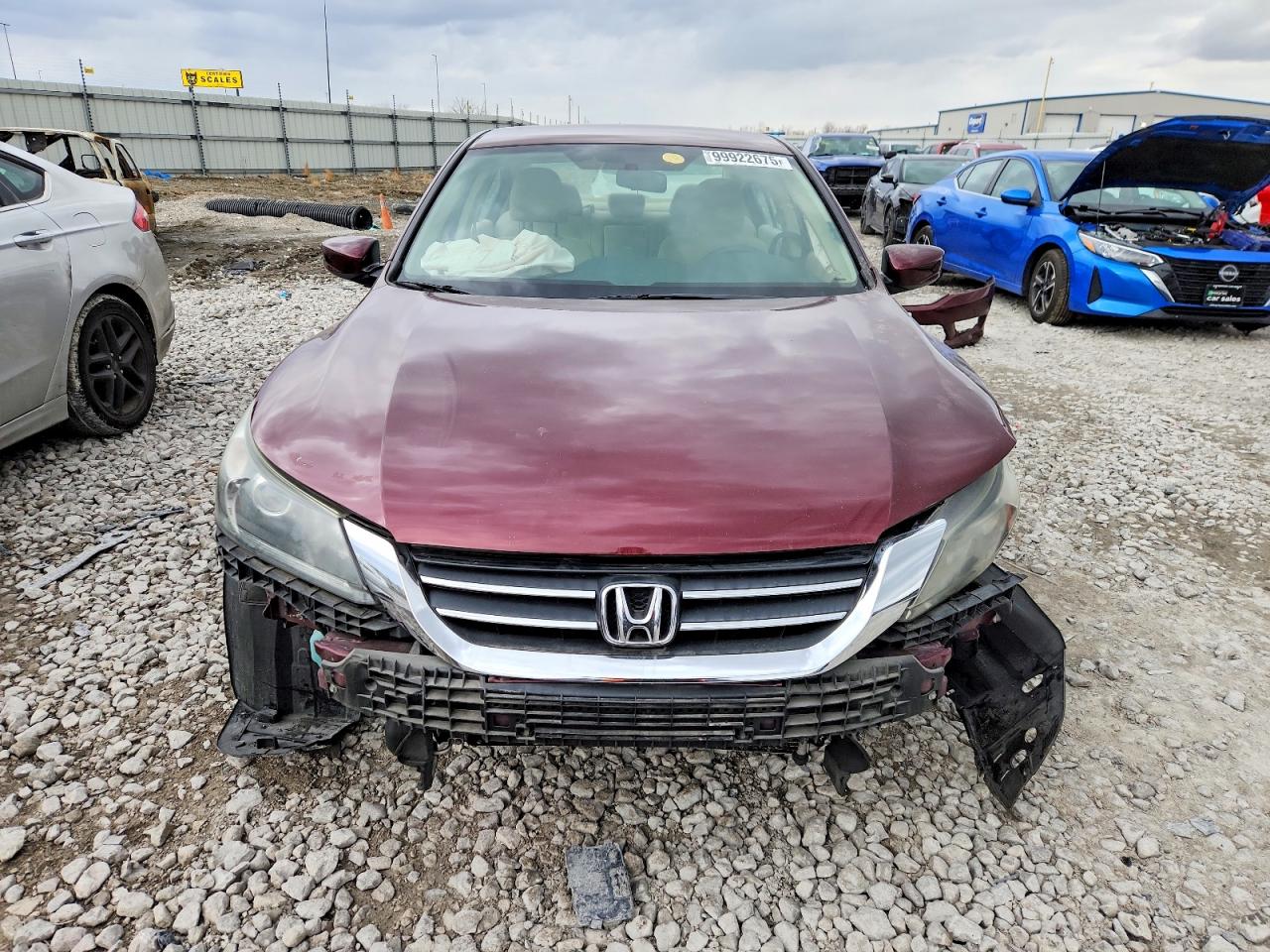 2013 Honda Accord Lx Burgundy vin: 1HGCR2F34DA061398