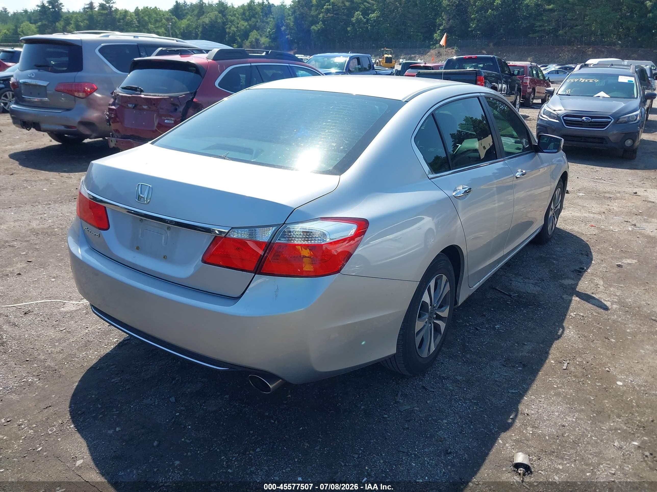 2013 Honda Accord Lx Gray vin: 1HGCR2F34DA124760
