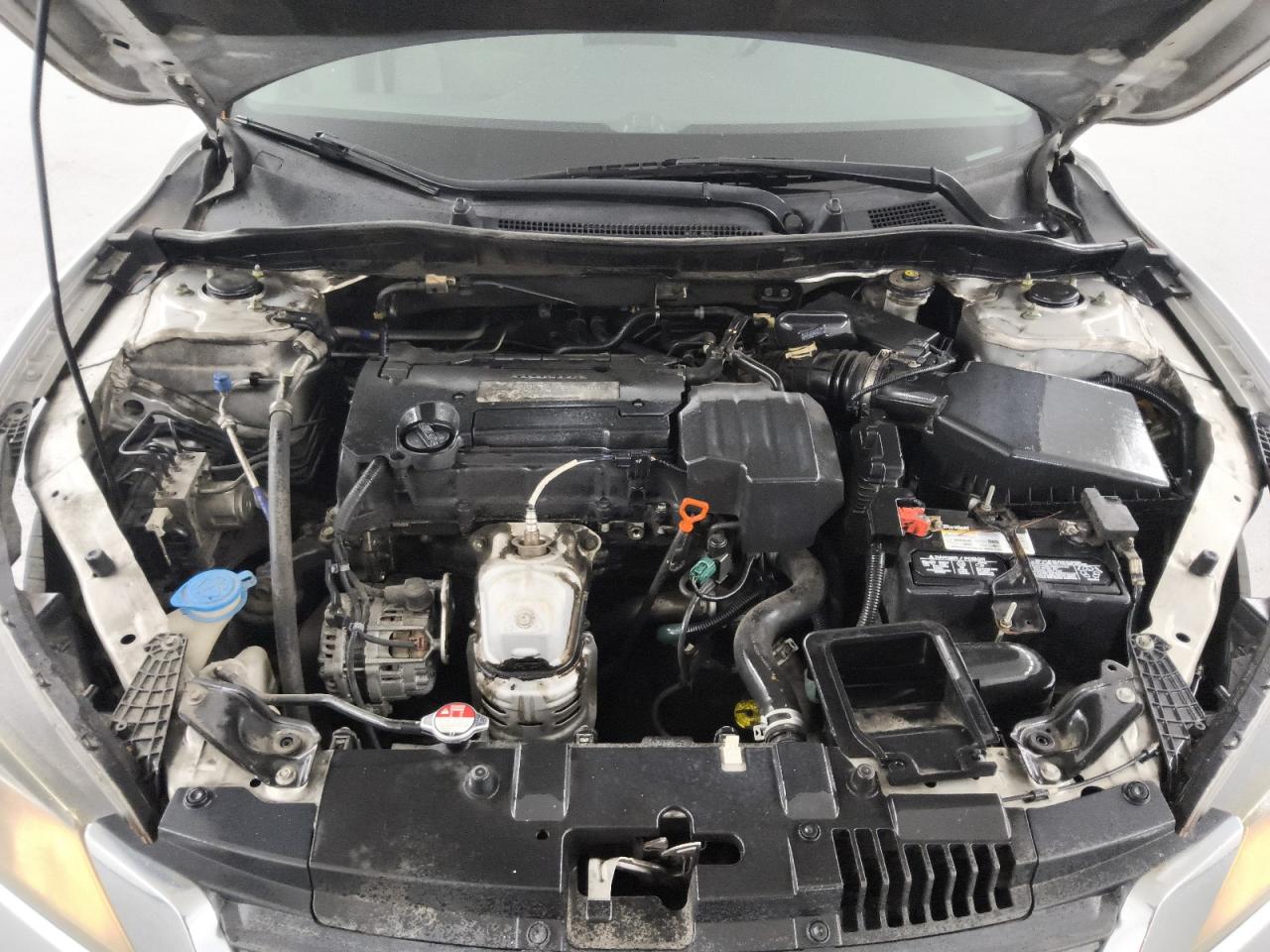 2013 Honda Accord Lx Silver vin: 1HGCR2F34DA129070 Damage: Fluid Level Coolant, Low Fluid, Unacceptable