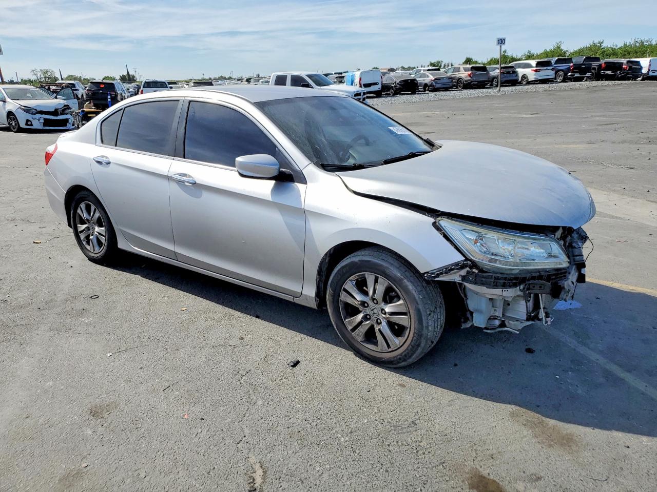 2013 Honda Accord Lx Silver vin: 1HGCR2F34DA142840