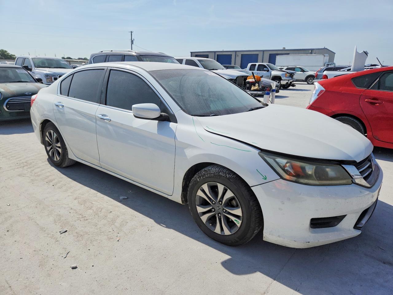 2013 Honda Accord Lx White vin: 1HGCR2F34DA150260