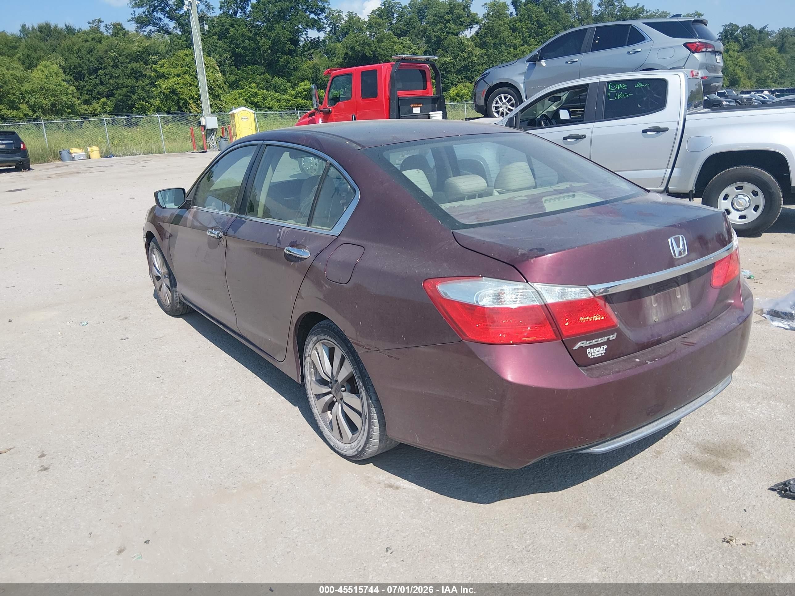 2013 Honda Accord Lx Бордовый vin: 1HGCR2F34DA172596