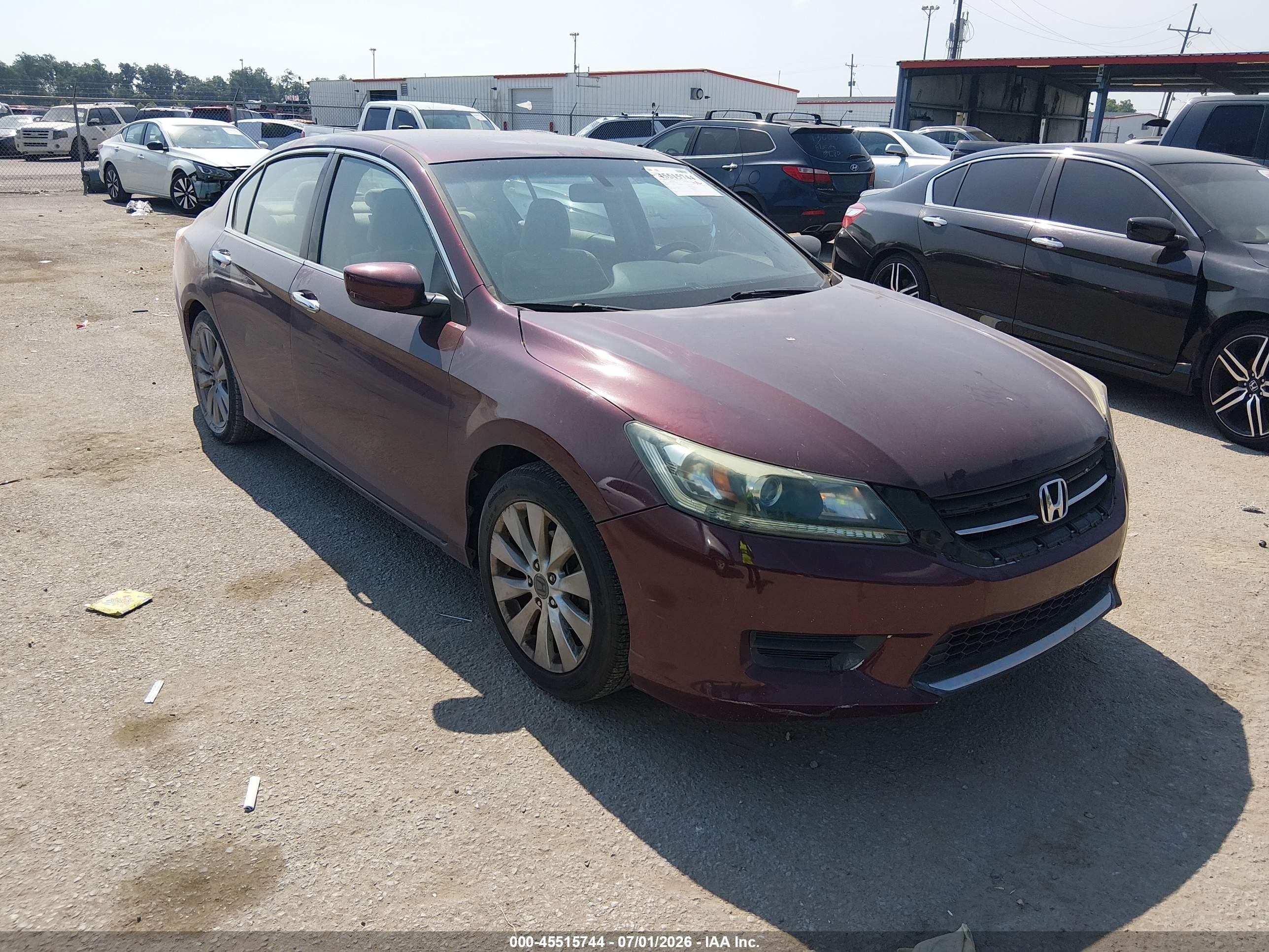 2013 Honda Accord Lx Бордовый vin: 1HGCR2F34DA172596