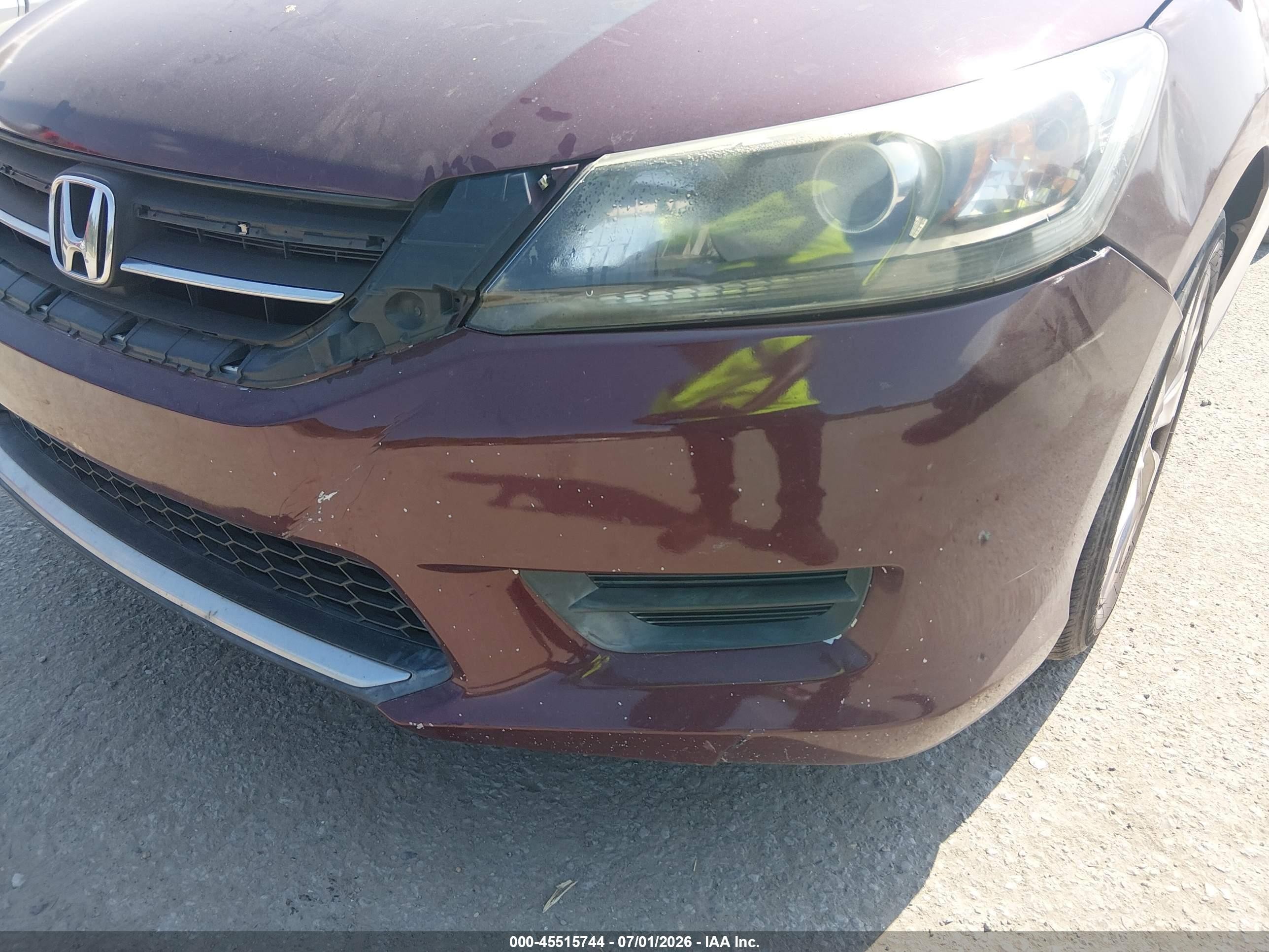2013 Honda Accord Lx Бордовый vin: 1HGCR2F34DA172596