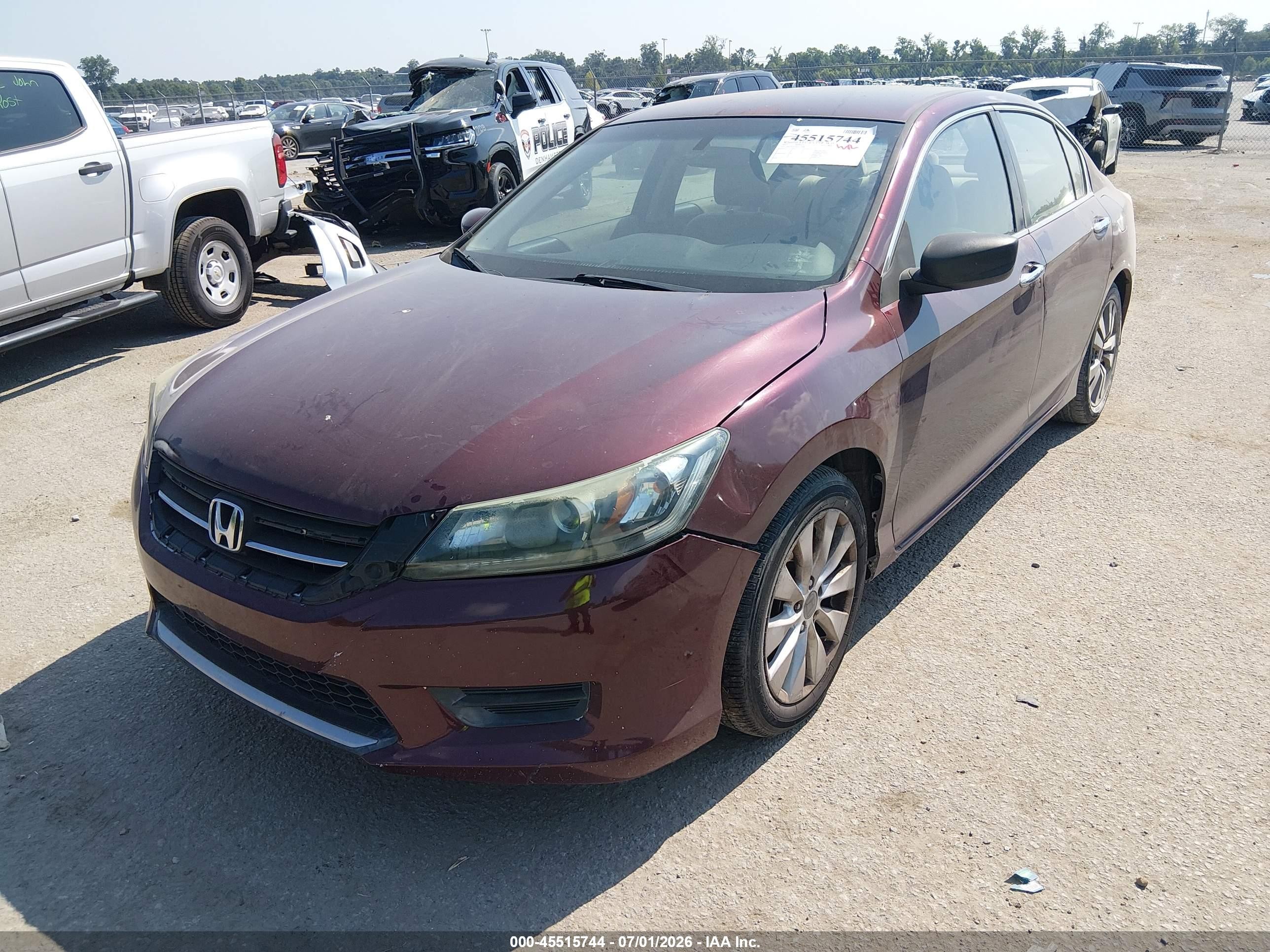 2013 Honda Accord Lx Бордовый vin: 1HGCR2F34DA172596