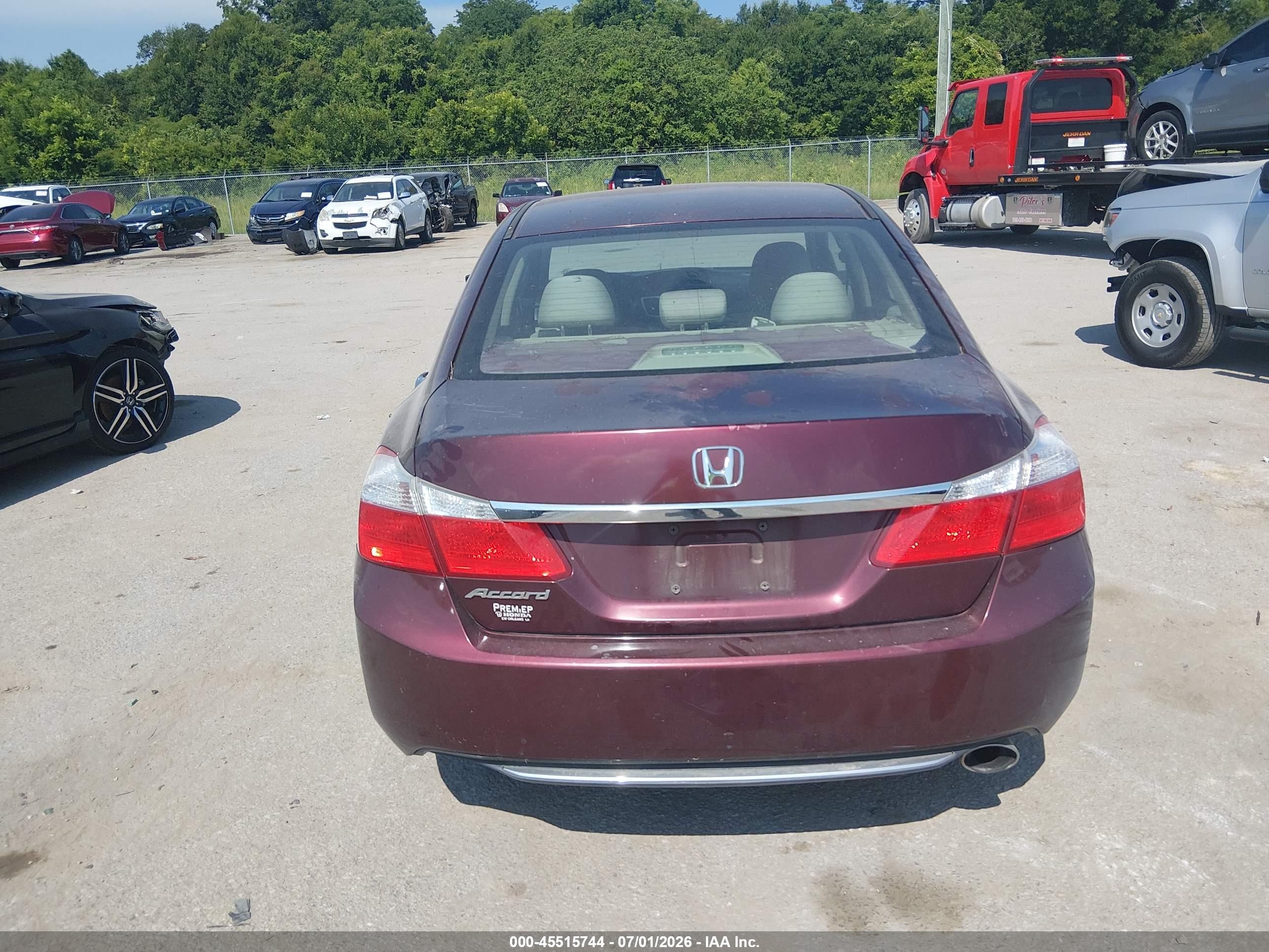 2013 Honda Accord Lx Бордовый vin: 1HGCR2F34DA172596