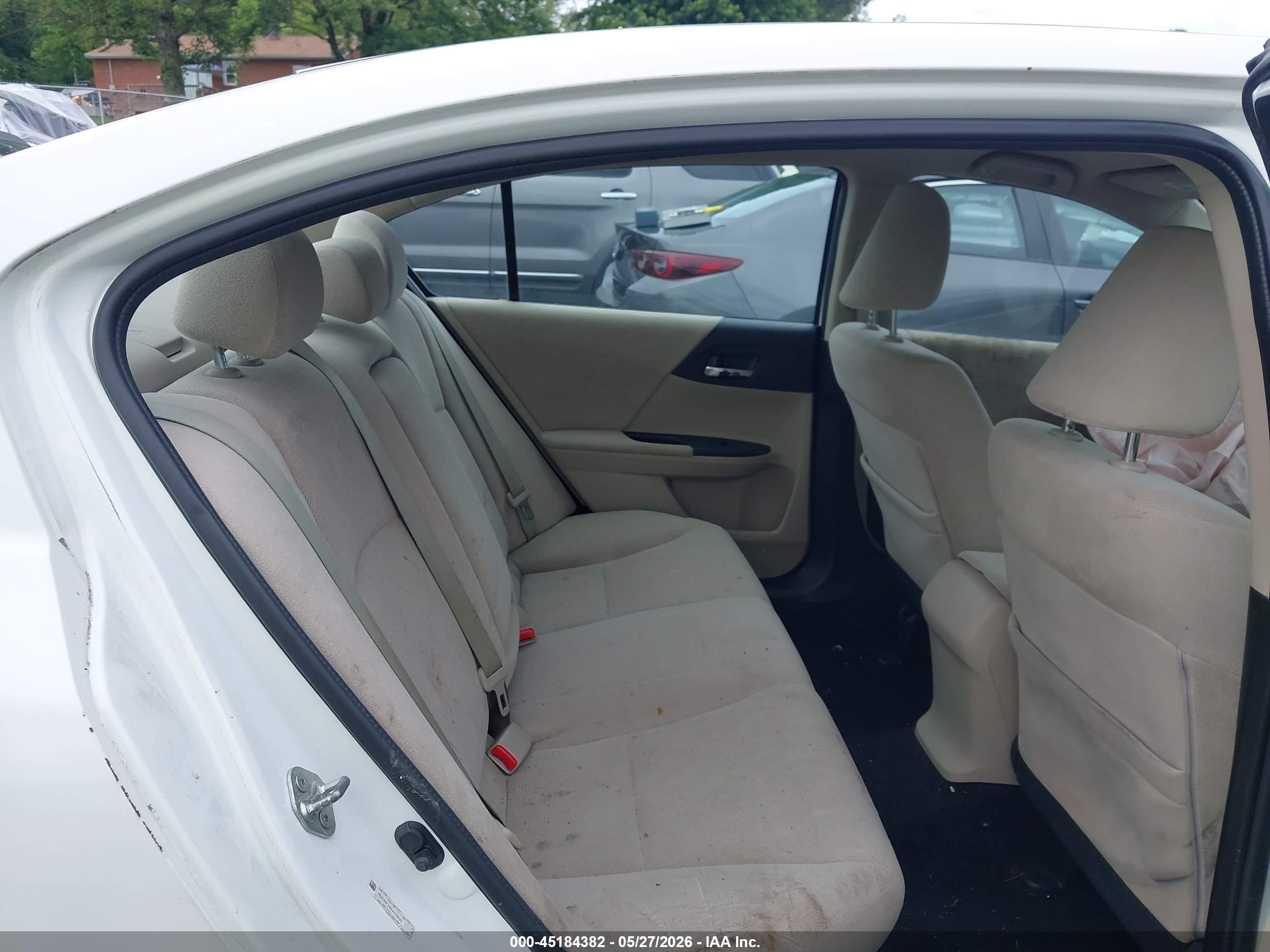 2013 Honda Accord Lx White vin: 1HGCR2F34DA176552