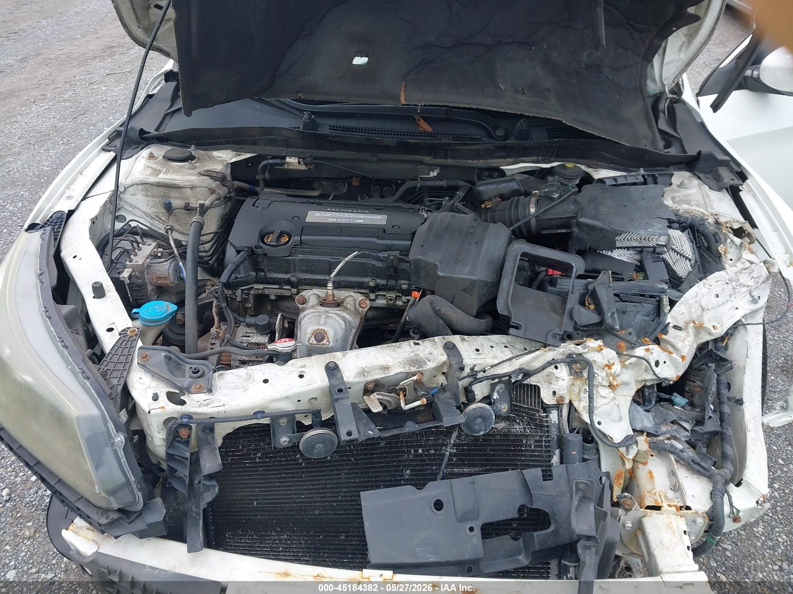 2013 Honda Accord Lx White vin: 1HGCR2F34DA176552
