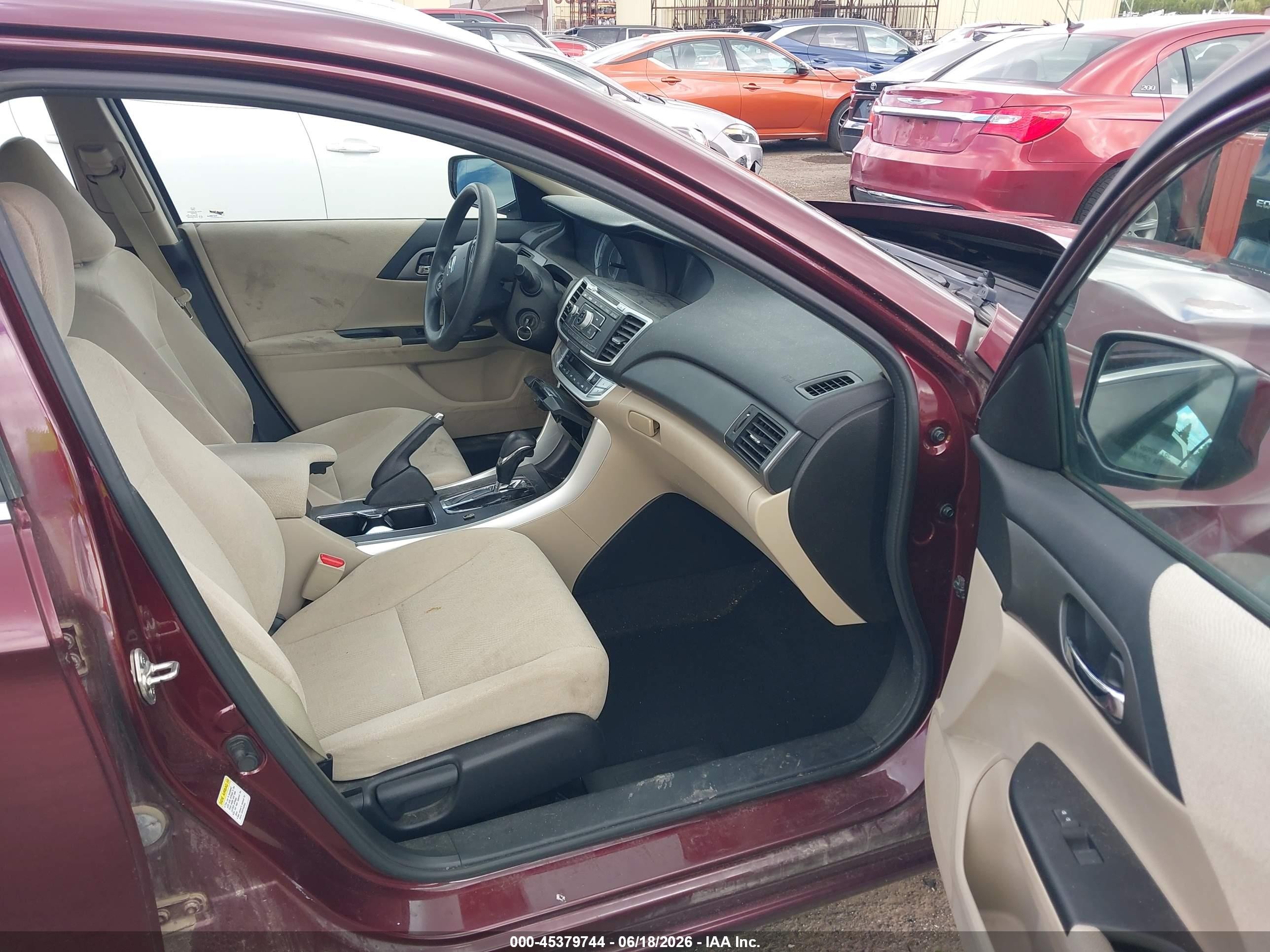 2013 Honda Accord Lx Purple vin: 1HGCR2F34DA179757