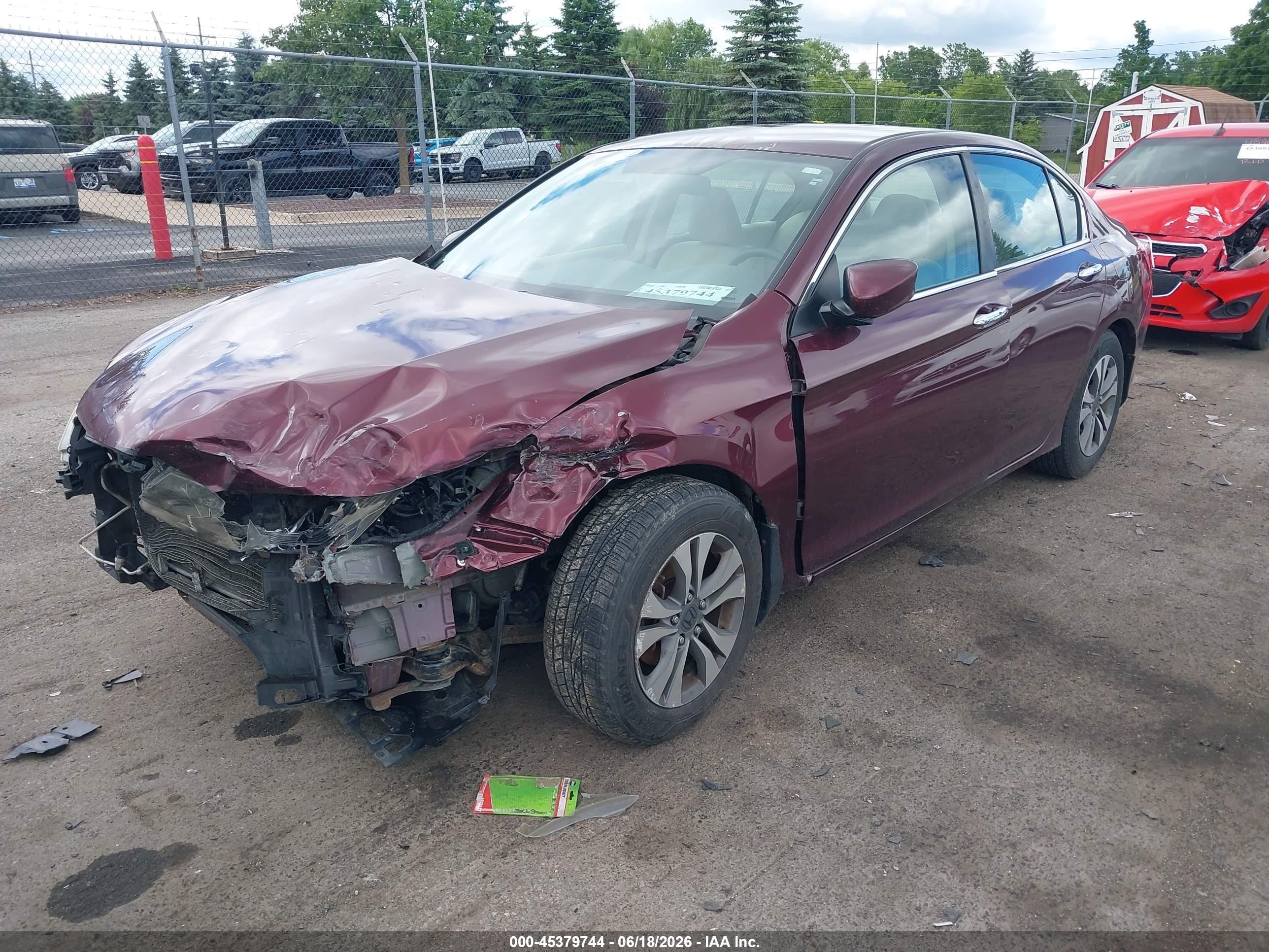 2013 Honda Accord Lx Purple vin: 1HGCR2F34DA179757