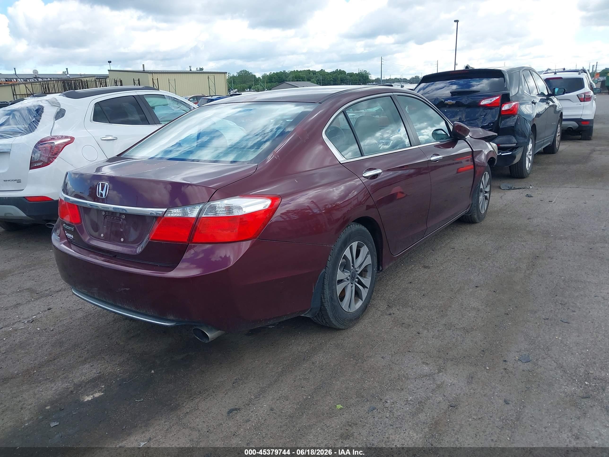 2013 Honda Accord Lx Purple vin: 1HGCR2F34DA179757